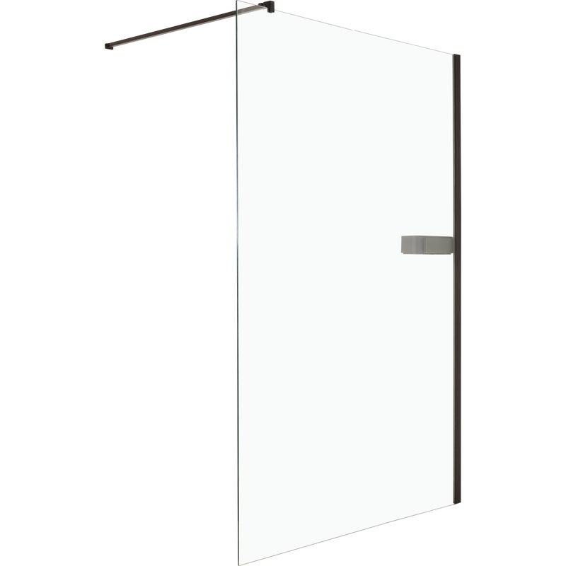 Kabina Walk-in INC 140x200 transparentna profil czarny Sealskin