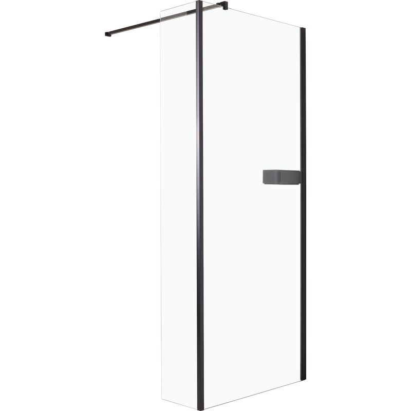 Kabina Walk-in INC 90x200 transparentna profil czarny Sealskin