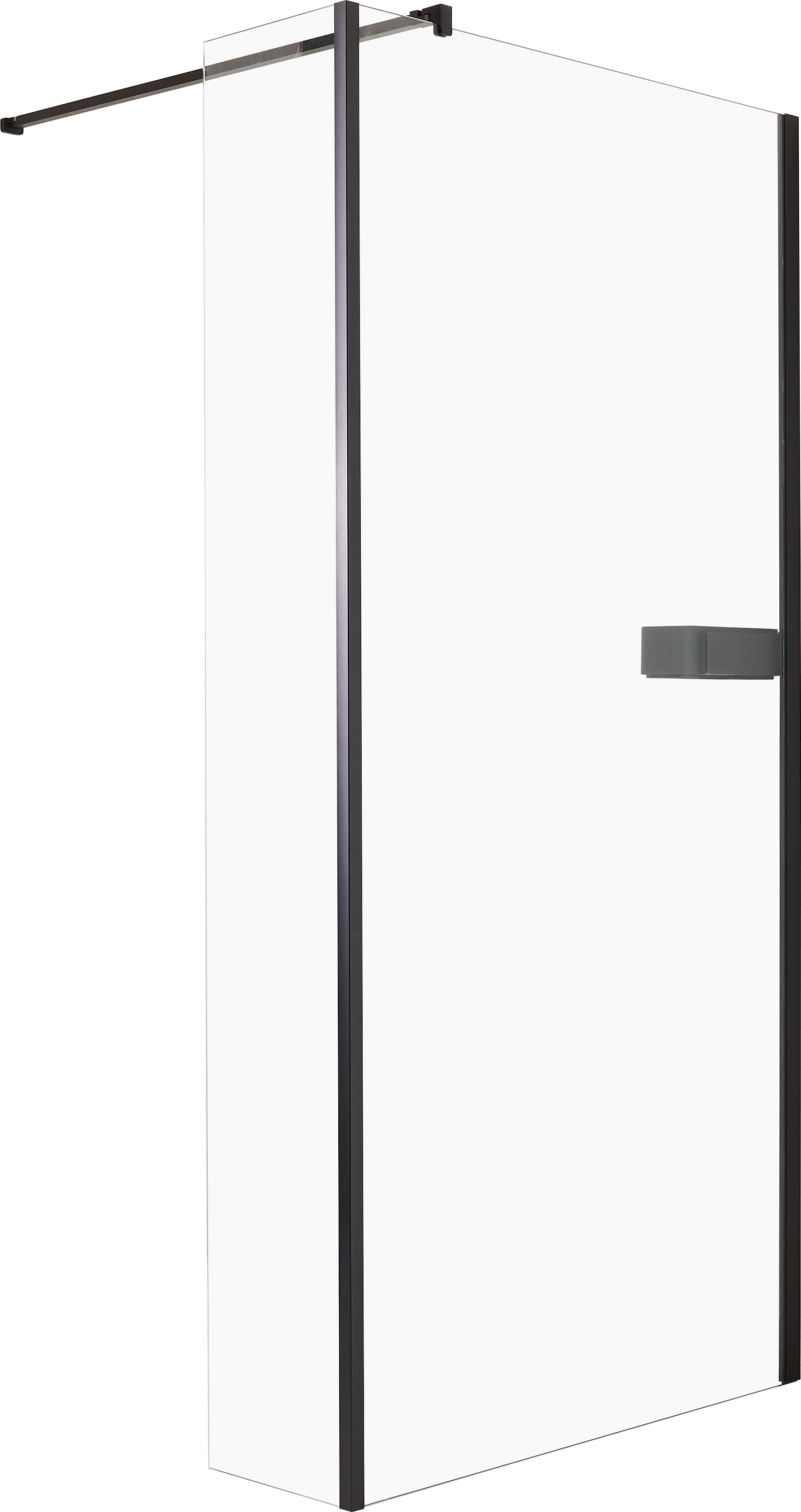 Kabina Walk-in INC 100x200 transparentna profil czarny Sealskin