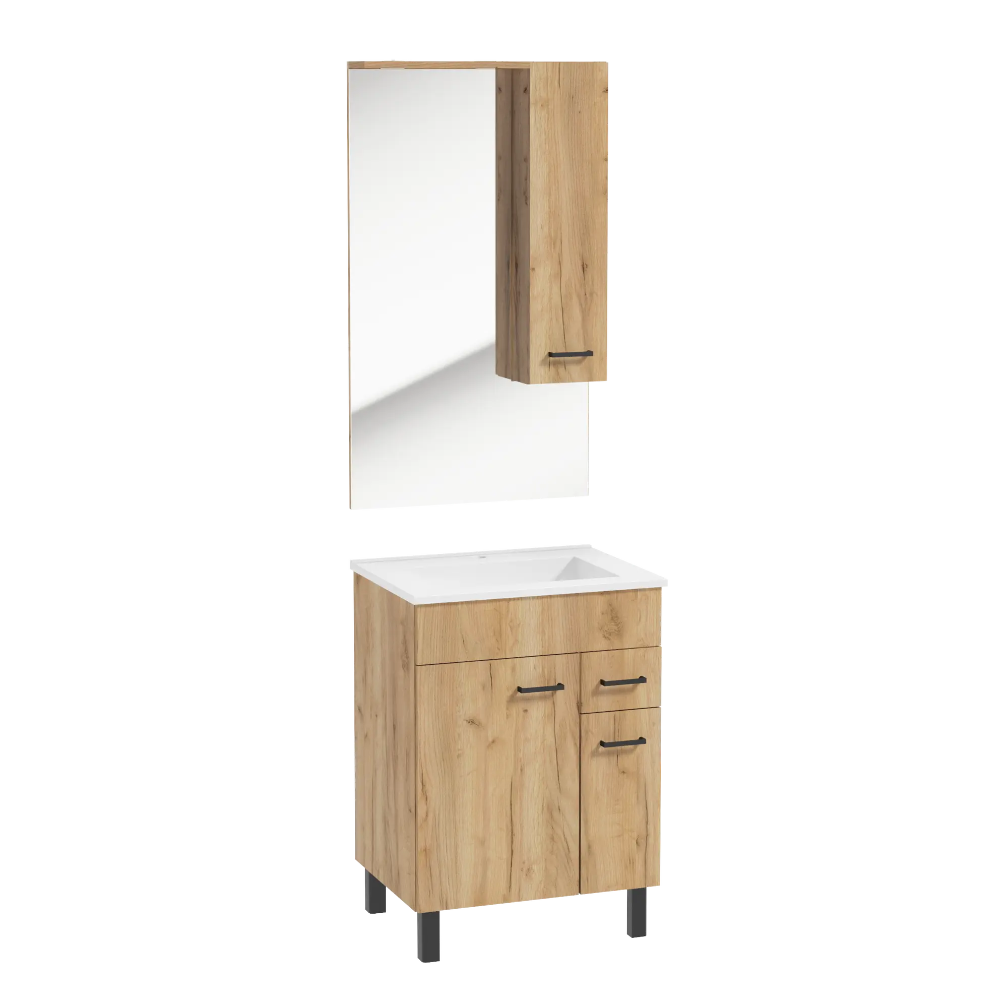 Zestaw szafka z umywalką i lustrem Point 60 Defra