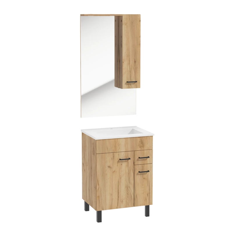 Zestaw szafka z umywalką i lustrem Point 60 Defra