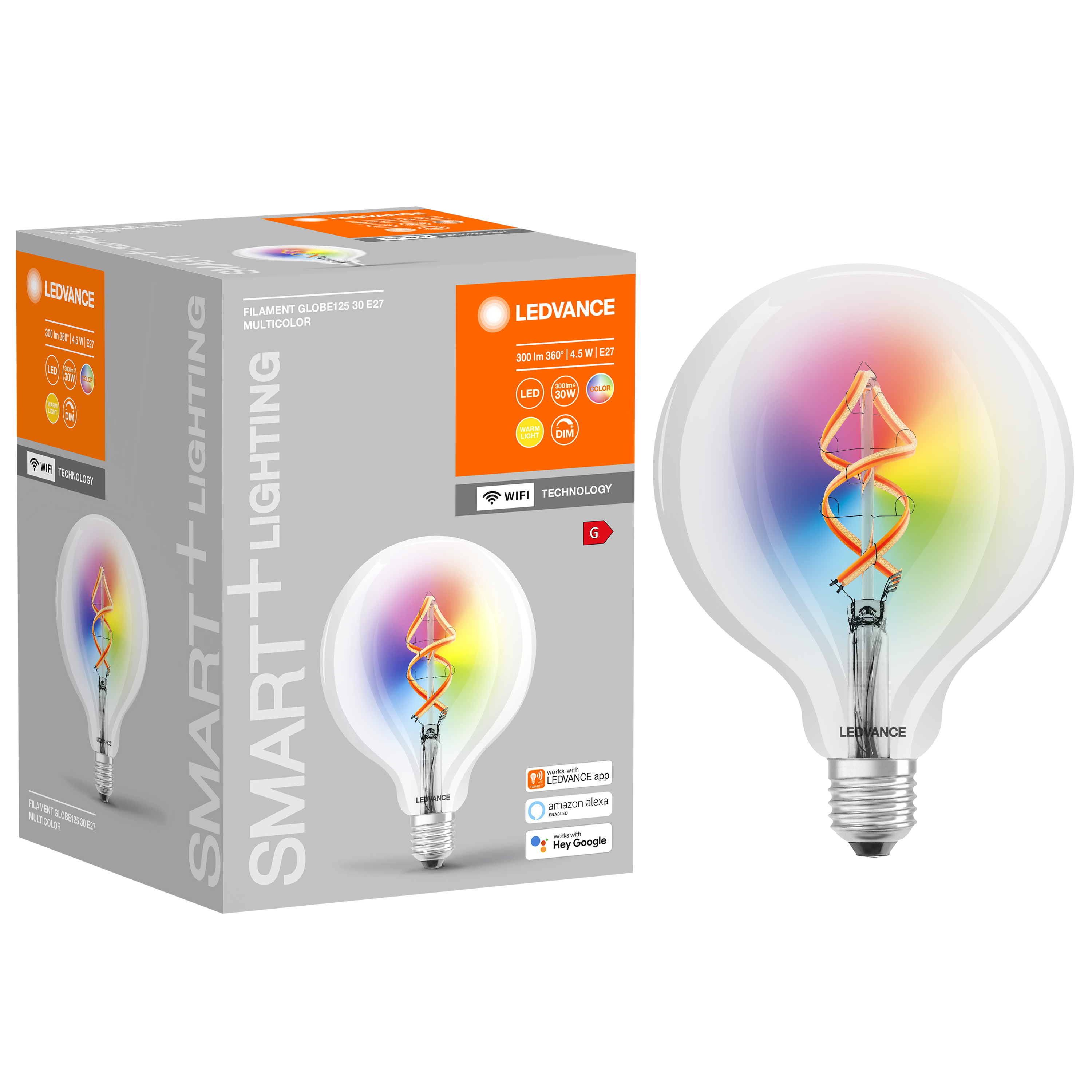 Żarówka Smart LED E27 4,5 W = 30 W 300 lm RGBW DIM Ledvance
