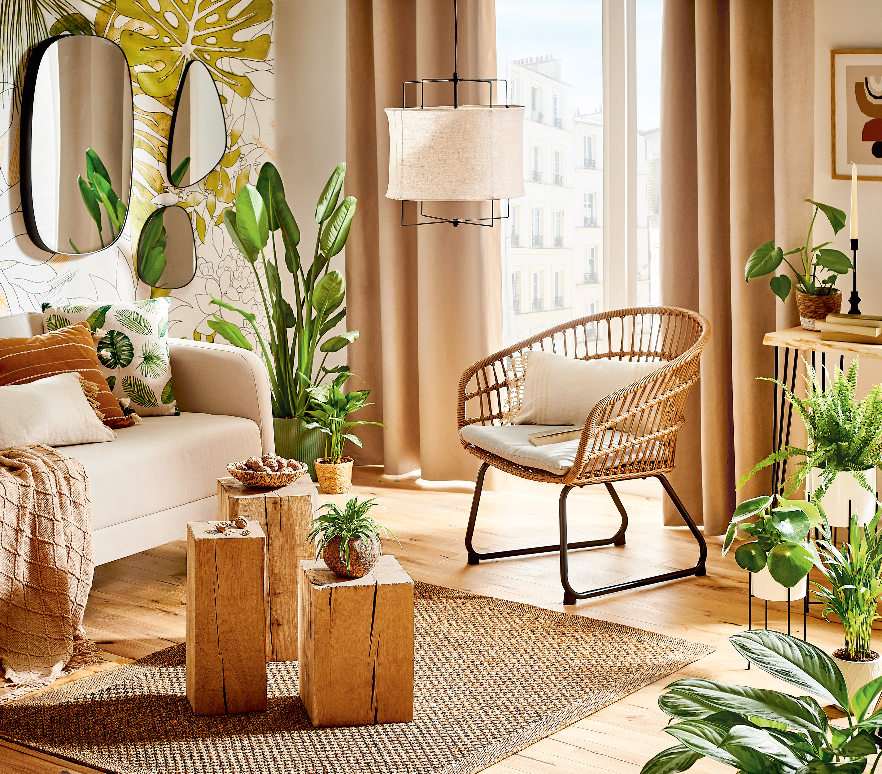 Specchio OGIVE asimmetrico in metallo nero 30 x 50 cm INSPIRE - 18