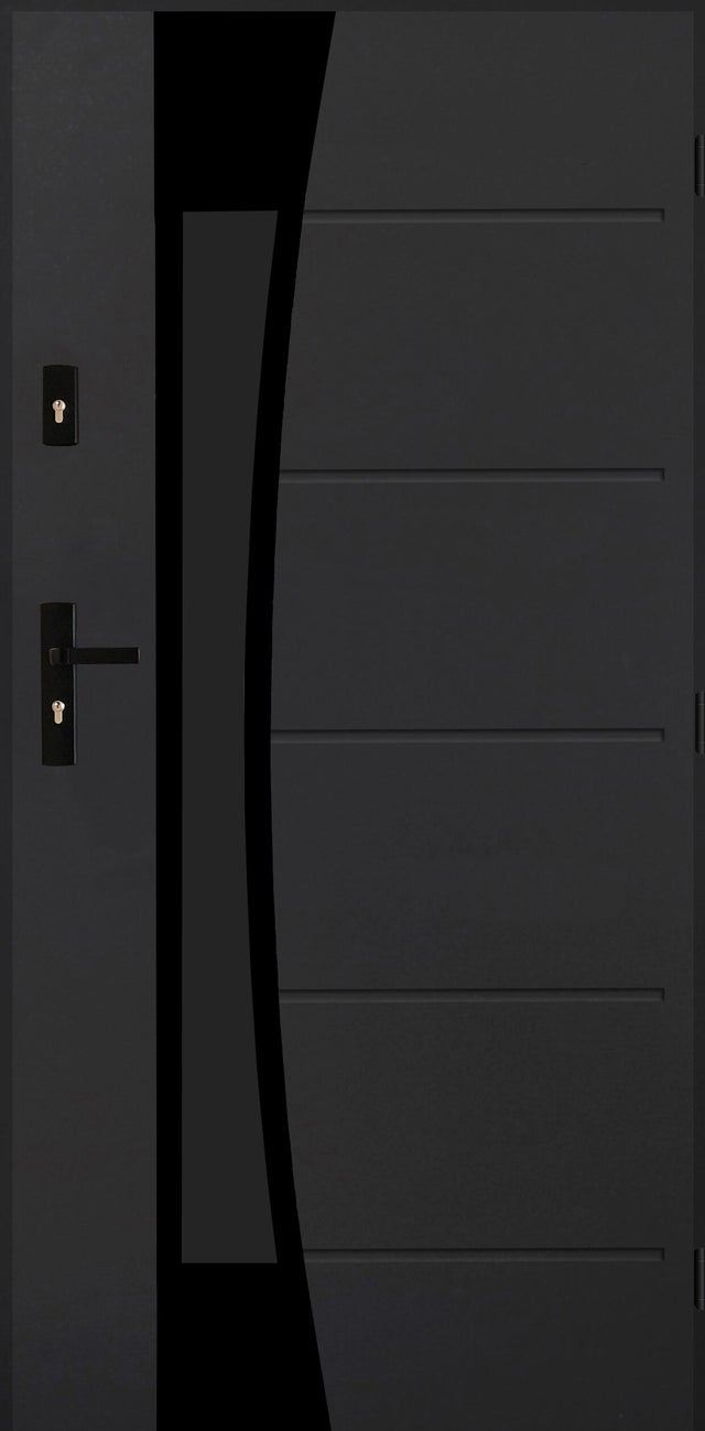 Drzwi zewnętrzne Lyon Black prawe 80 cm antracyt