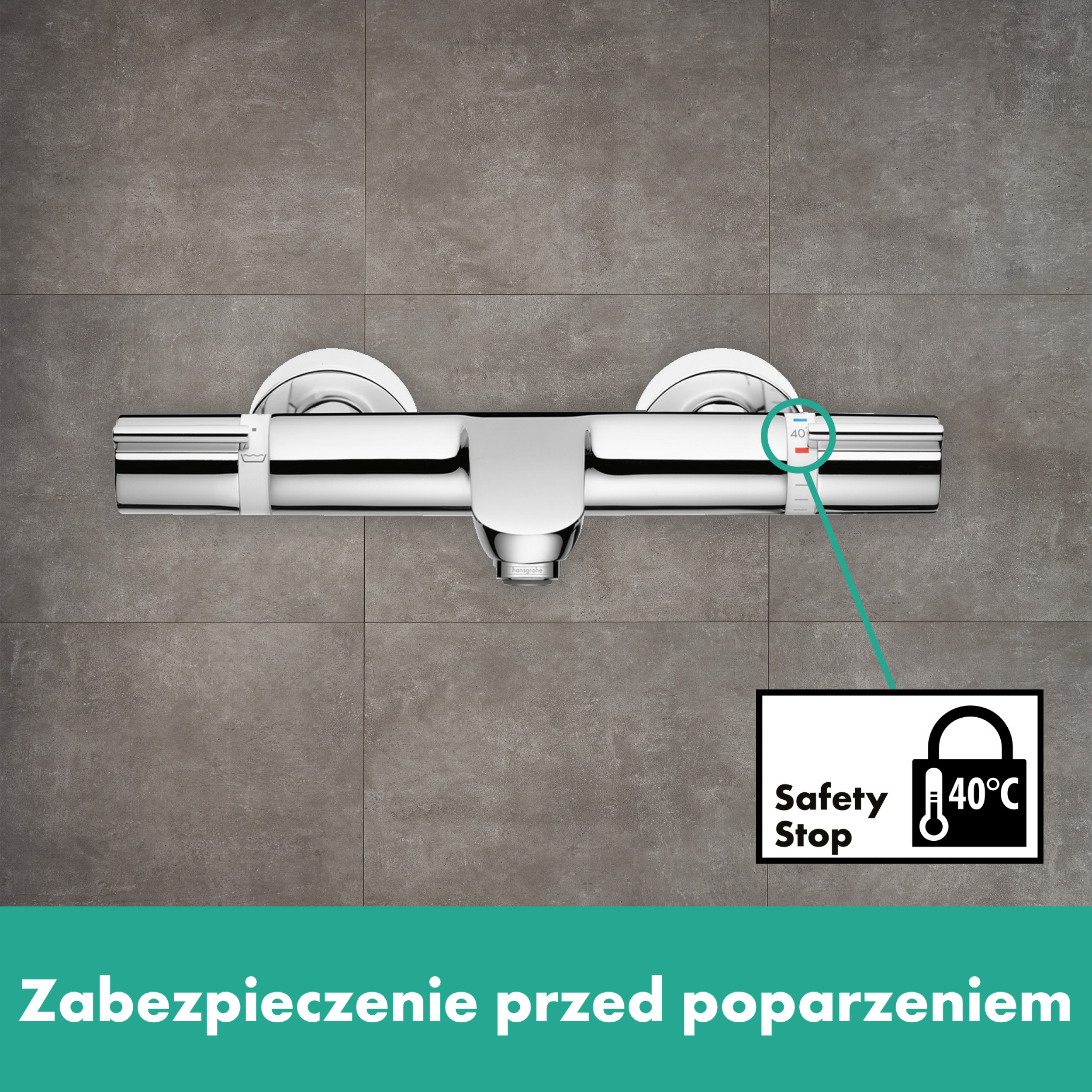 Bateria wannowa chrom Ecostat Comfort Hansgrohe - 6