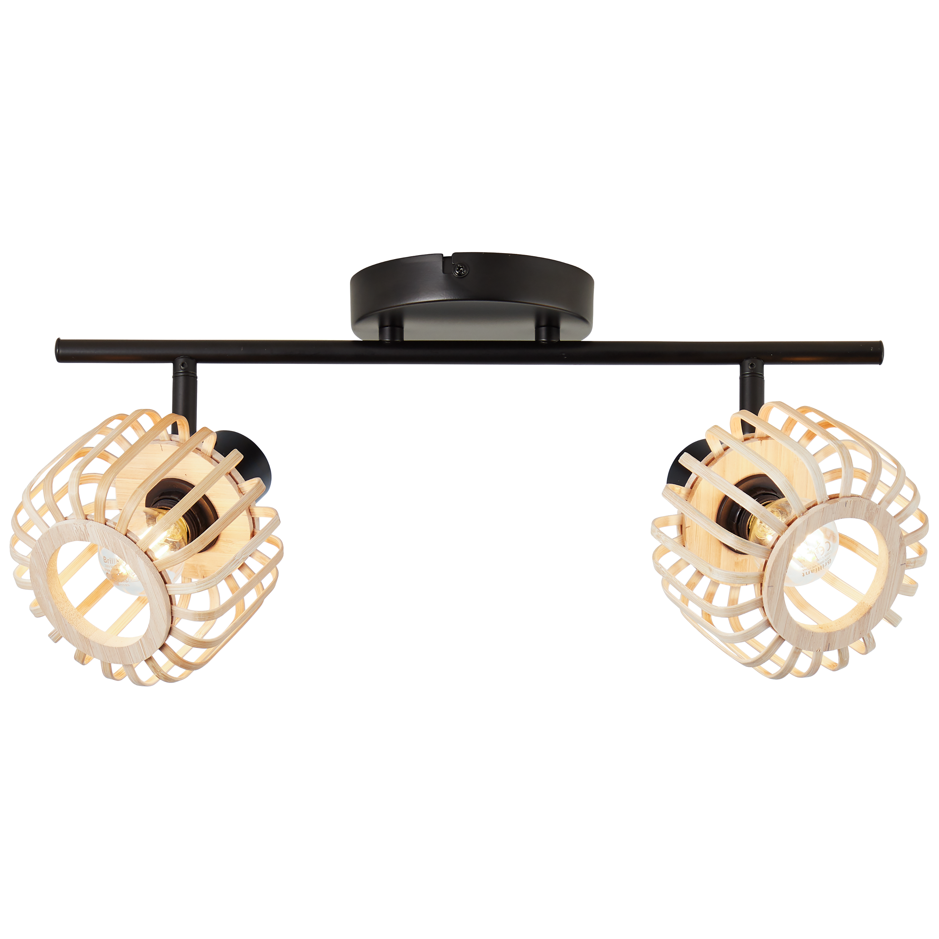 Listwa reflektorowa Pecan czarno-beżowa 2 x E14 Inspire - 11