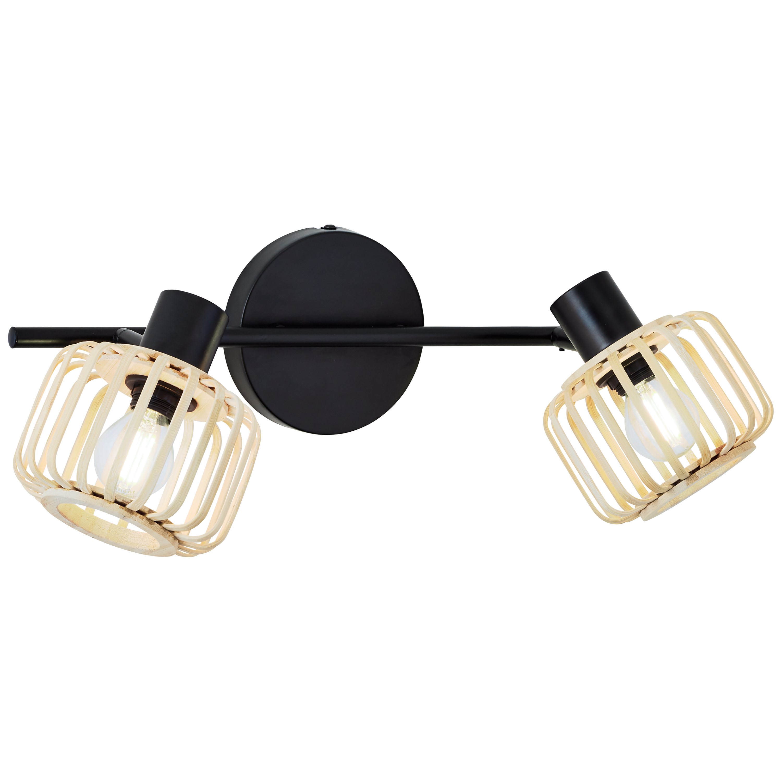 Listwa reflektorowa Pecan czarno-beżowa 2 x E14 Inspire - 9