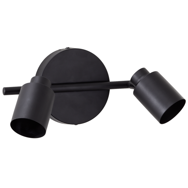 Foco decorativo INSPIRE TEKLA 2 LÂMPADAS GU10X2 METAL PRETO