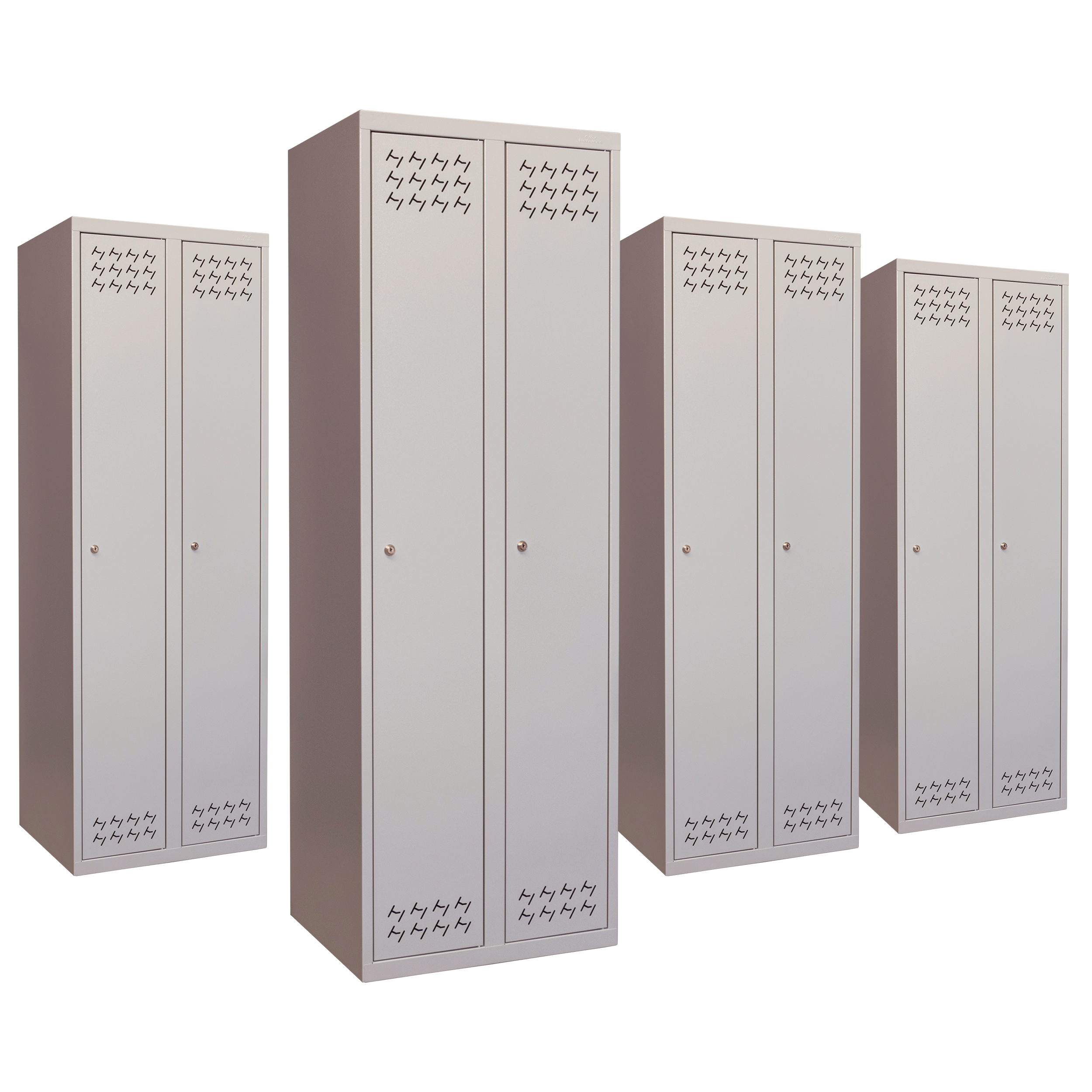 Zestaw szaf metalowych BHP 180 x 60 x 49 cm 4 szt. Metalkas