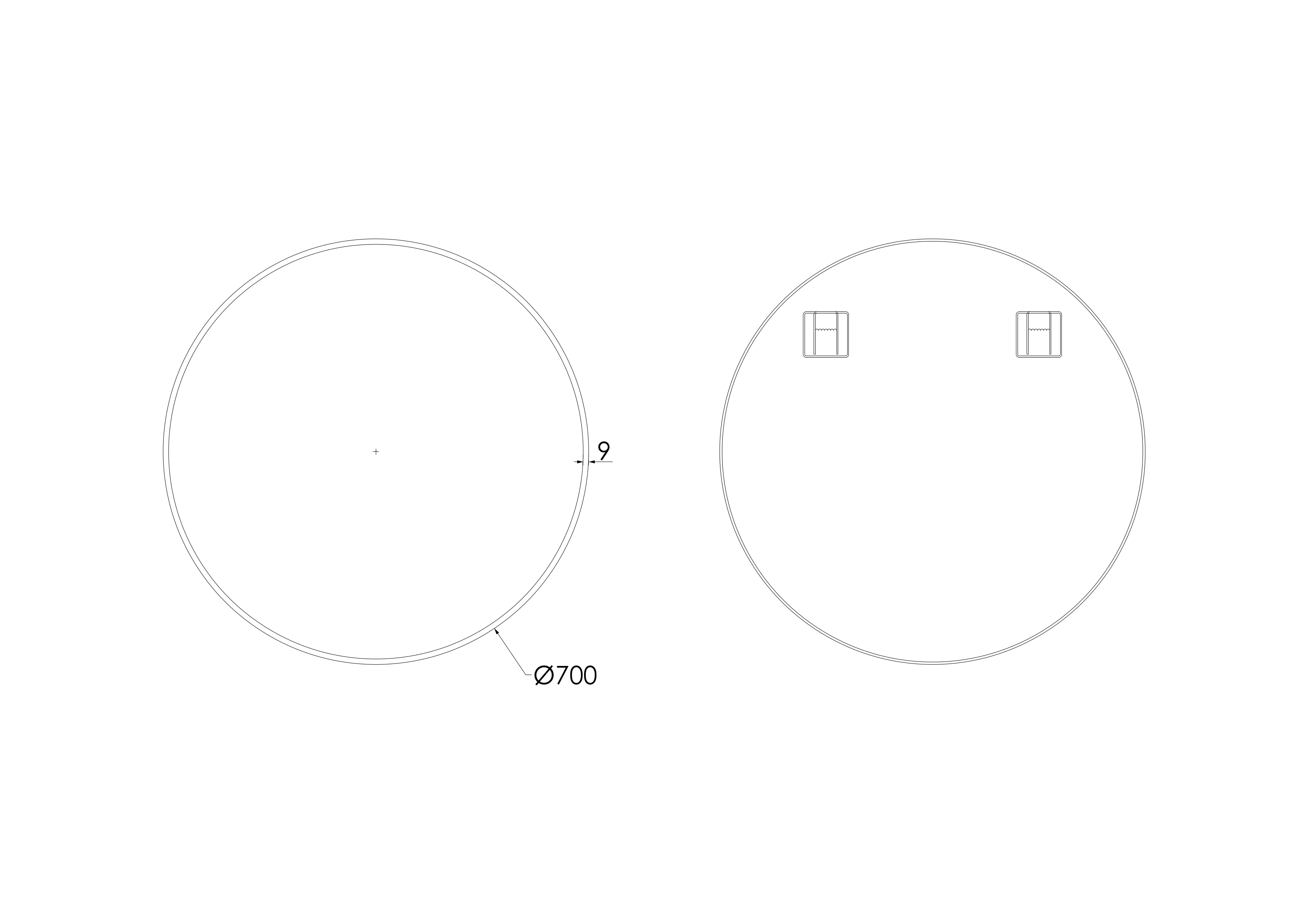 Lustro łazienkowe bez oświetlenia Gold 70 Dubiel Vitrum - 4