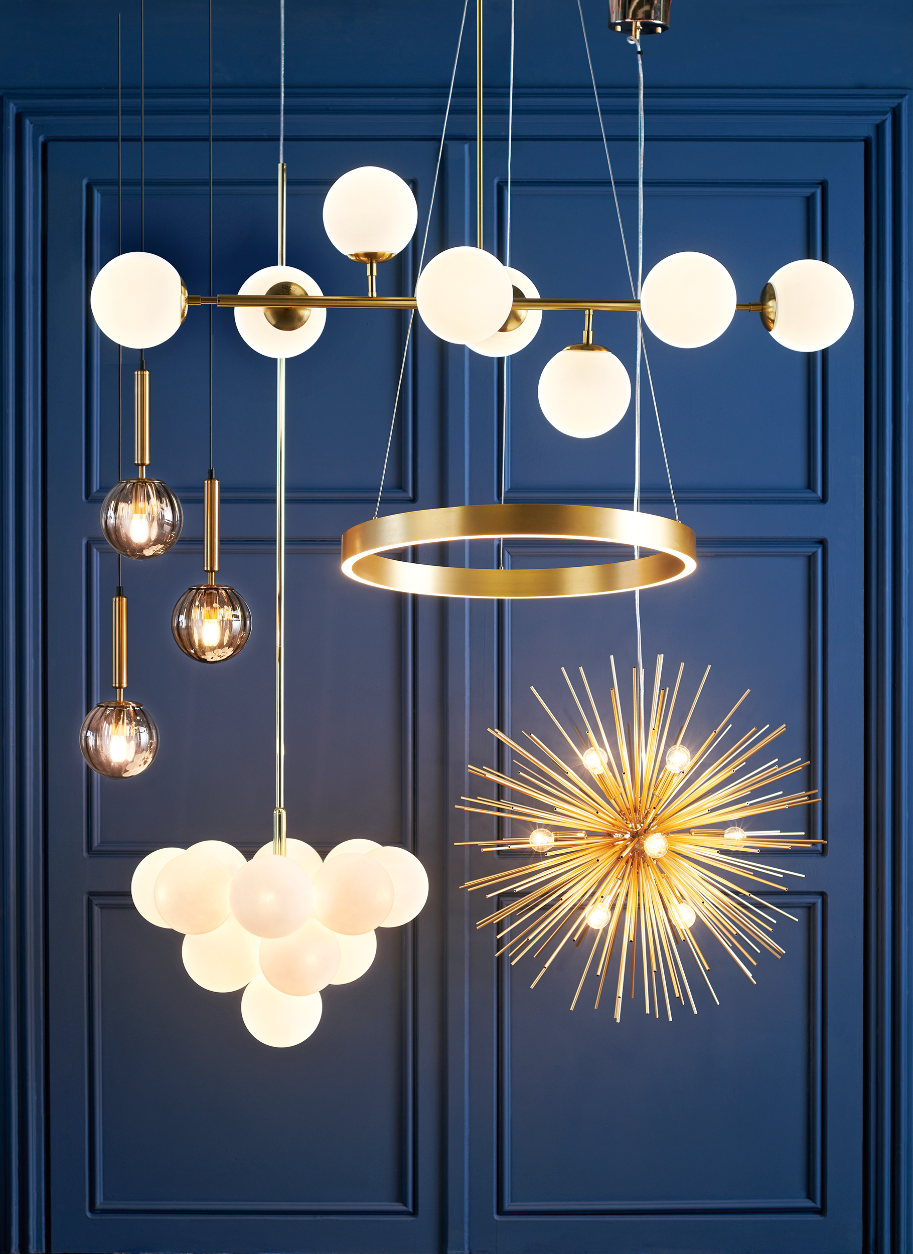 Lampa wisząca Midway 40W LED złoty Light prestige - 4