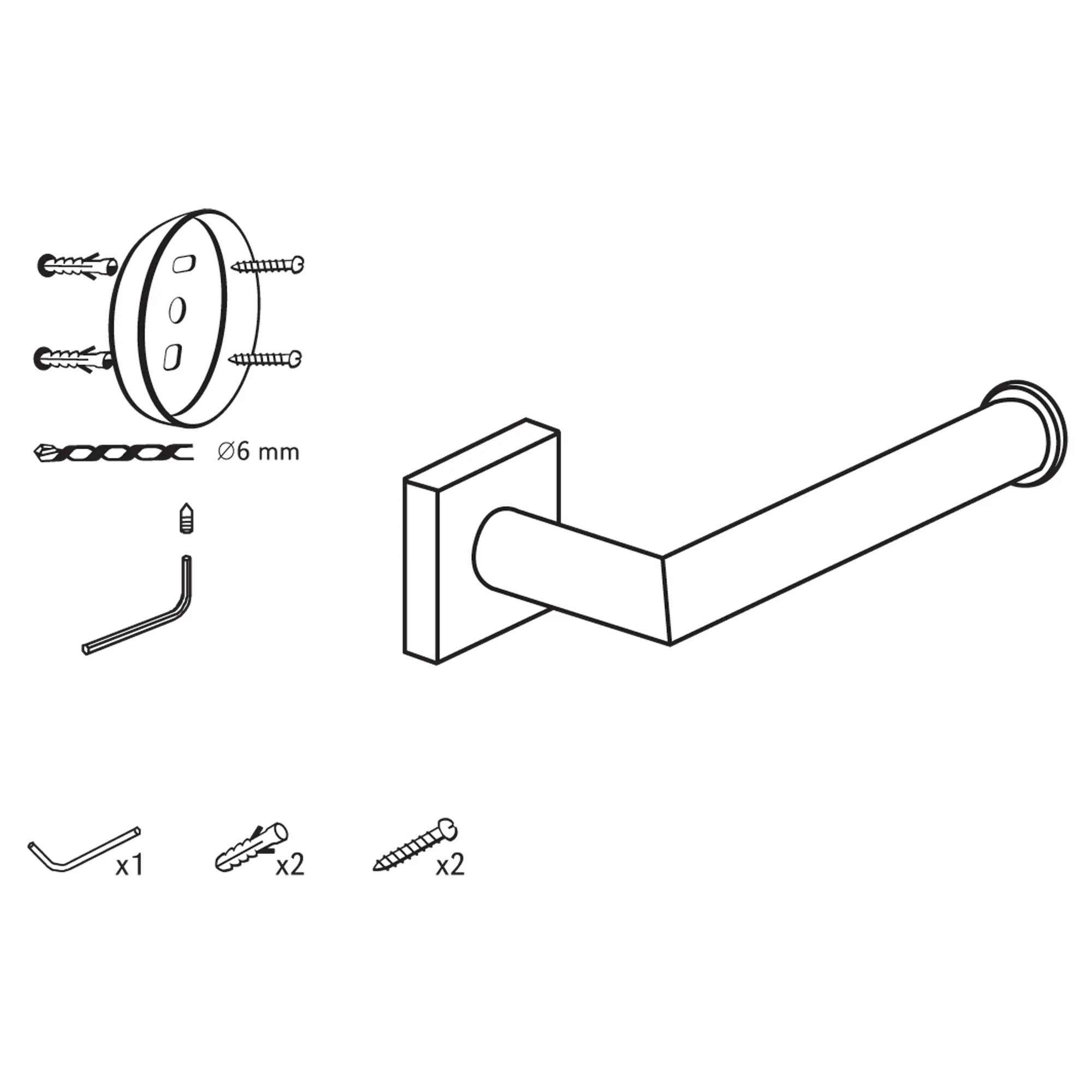 Uchwyt ścienny na papier toaletowy Kalcyt - 5