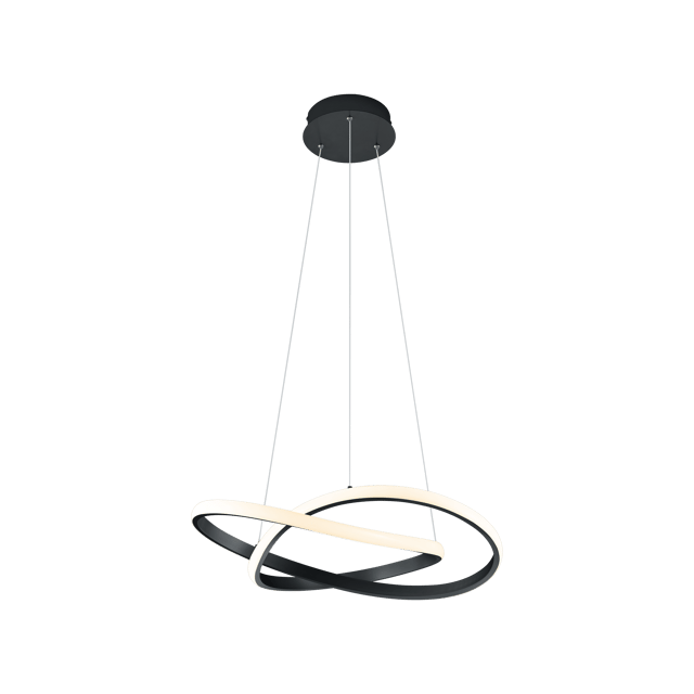 Lampa wisząca Course czarna LED Trio Lighting Inter
