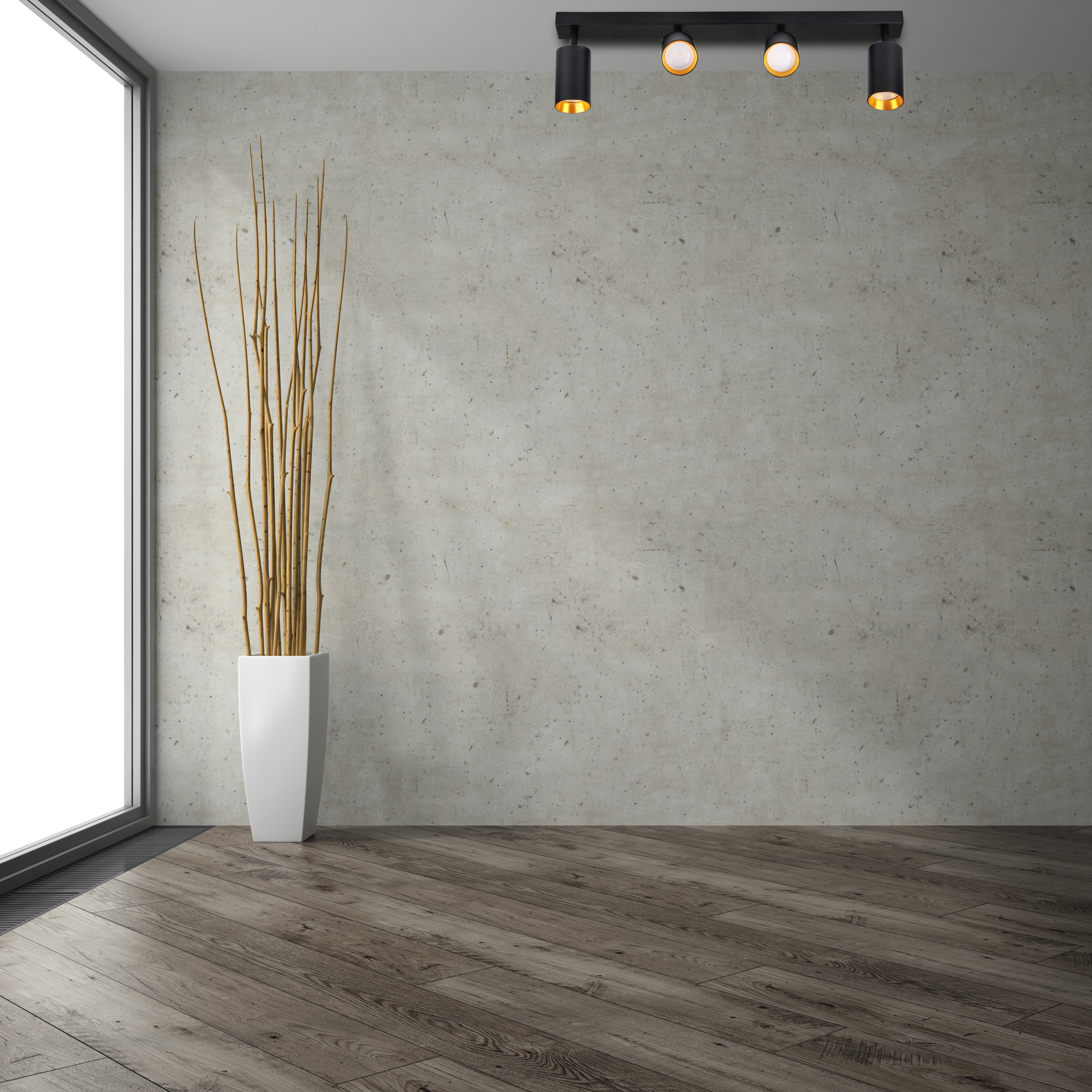 Listwa reflektorowa Maribel czarna 4 x GU10 Goldlux - 2