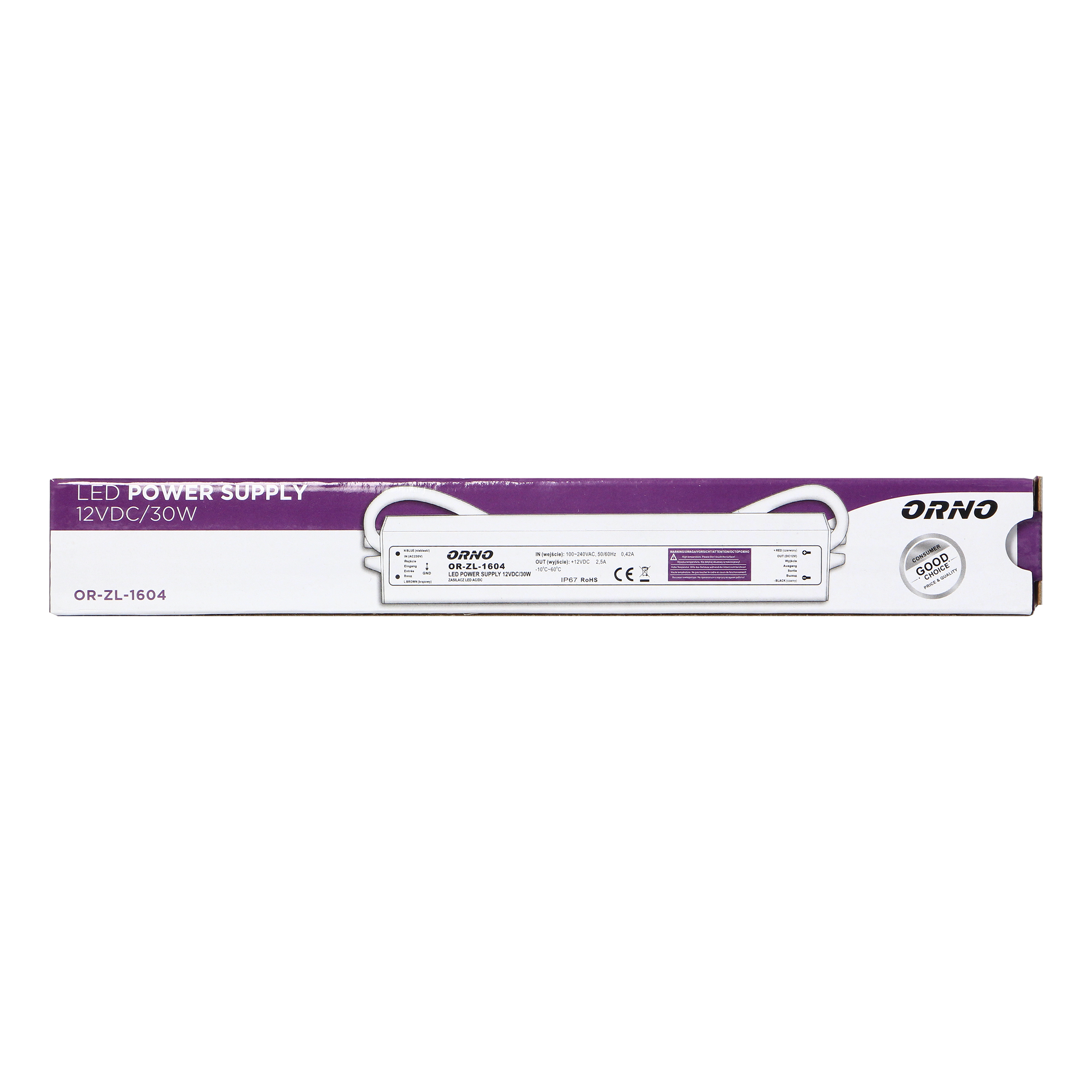 Zasilacz LED 12V 30W IP67 OR-ZL-1604 ORNO - 2