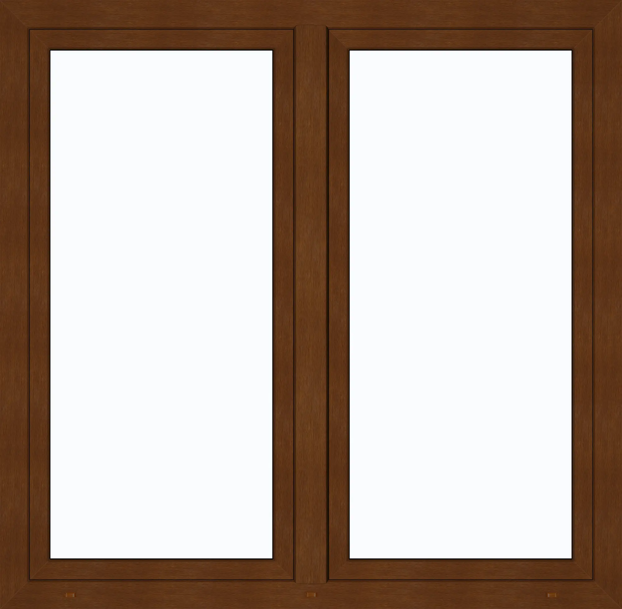 Okno PCV 2-szybowe fasadowe O34 złoty dąb 1465 x 1435 mm otwierane do wewnątrz prawe