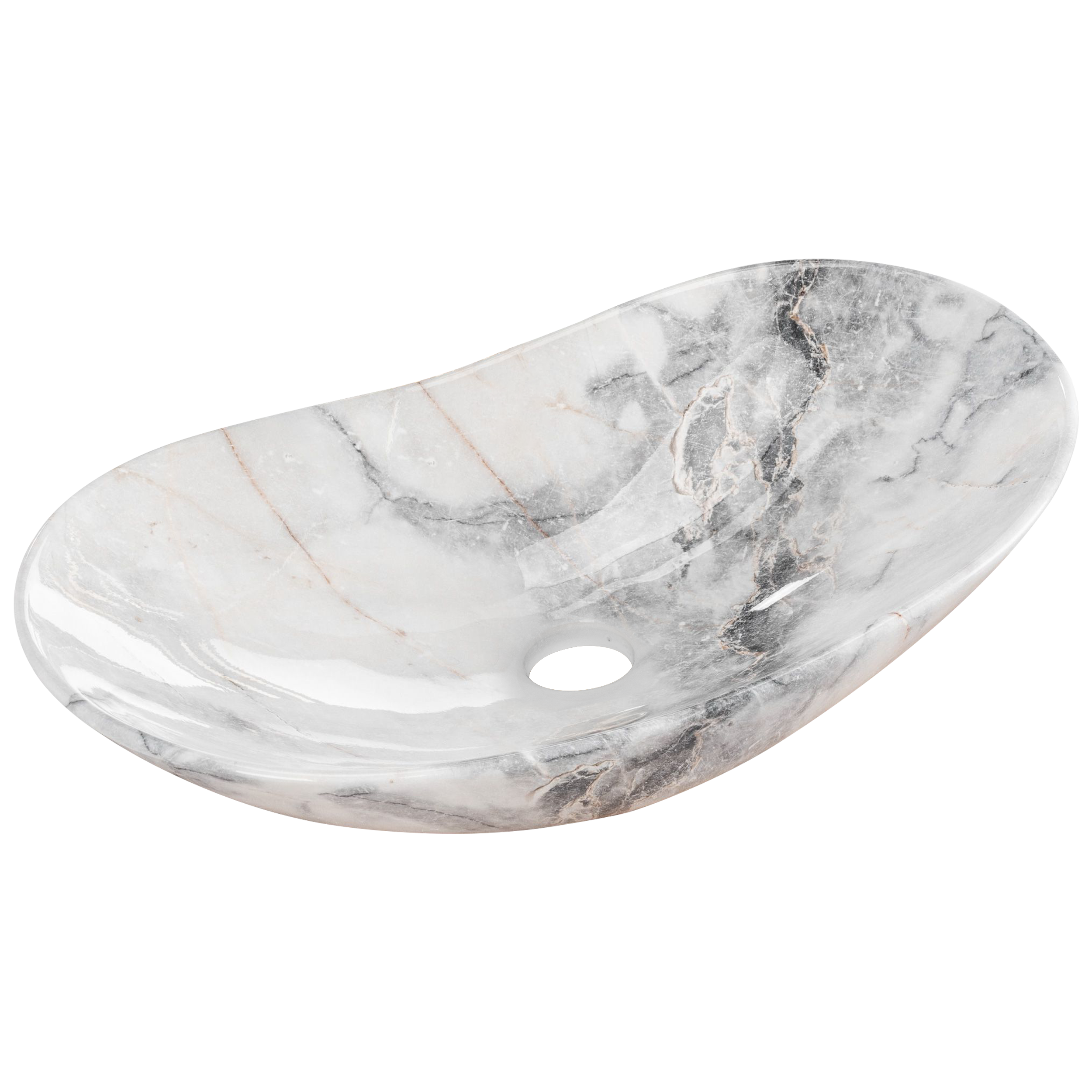 Umywalka ceramiczna nablatowa Royal Granit Shiny 62.5 x 36 Rea