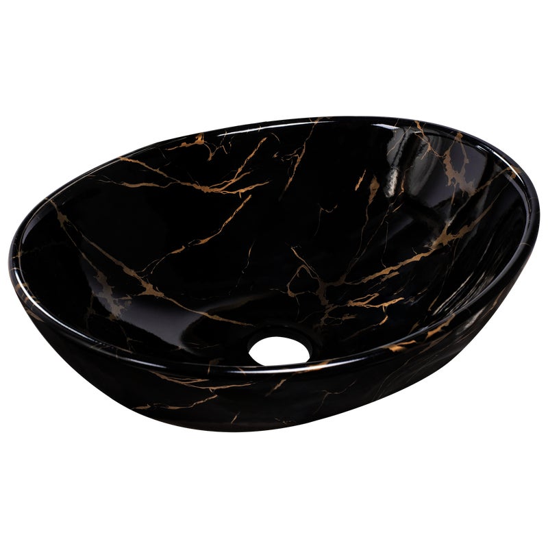 Umywalka ceramiczna nablatowa Sofia Marble 41 x 34.5 Rea