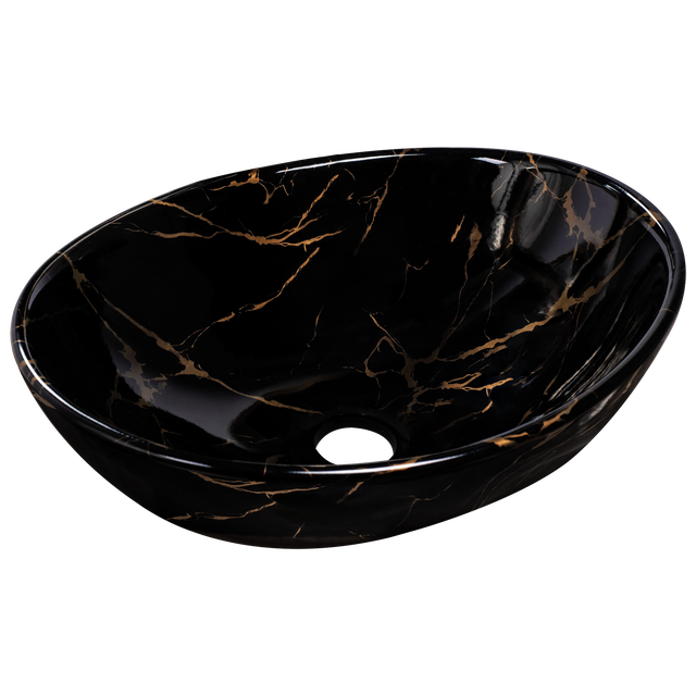 Umywalka ceramiczna nablatowa Sofia Marble 41 x 34.5 Rea