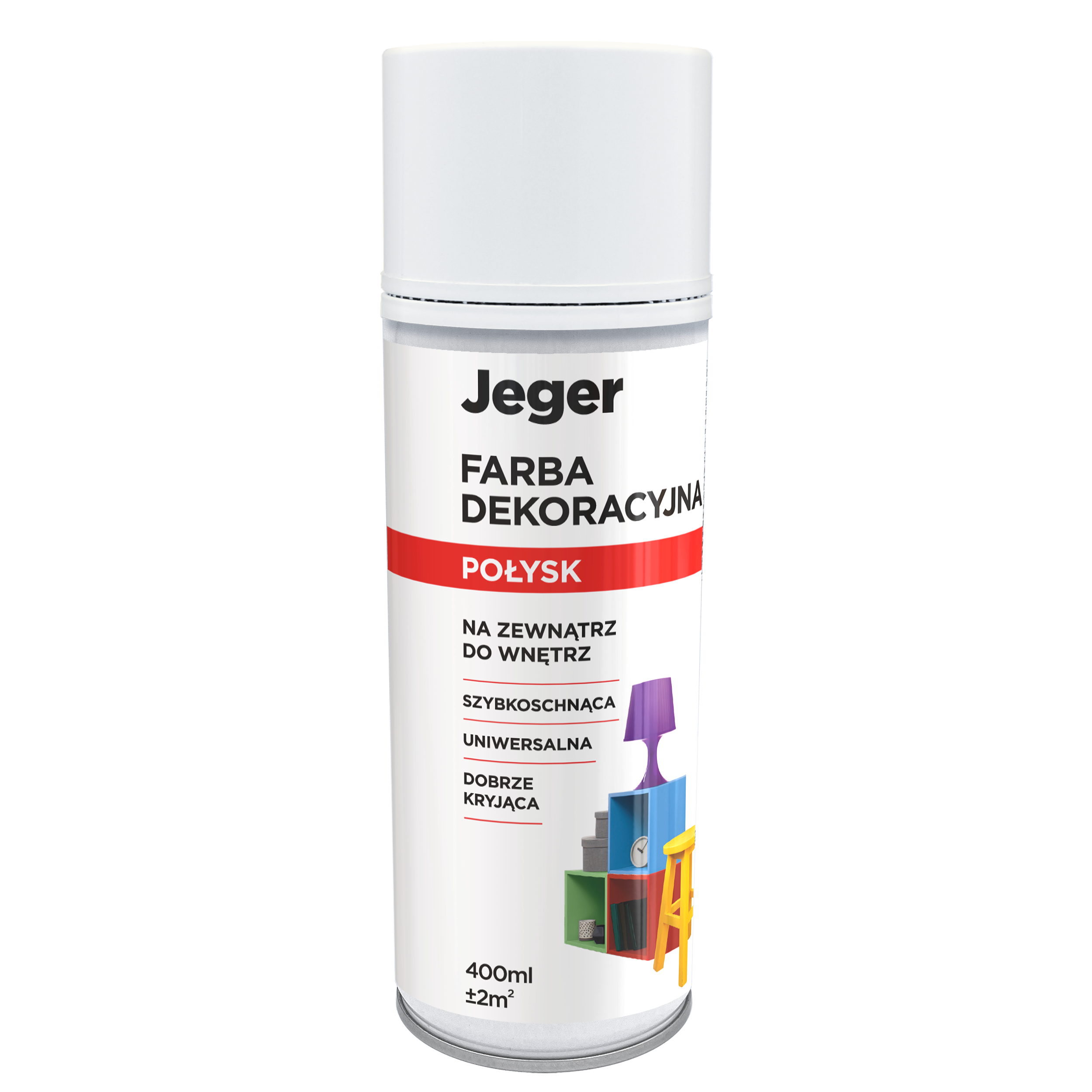 Spray 0.4 l biały połysk Jeger