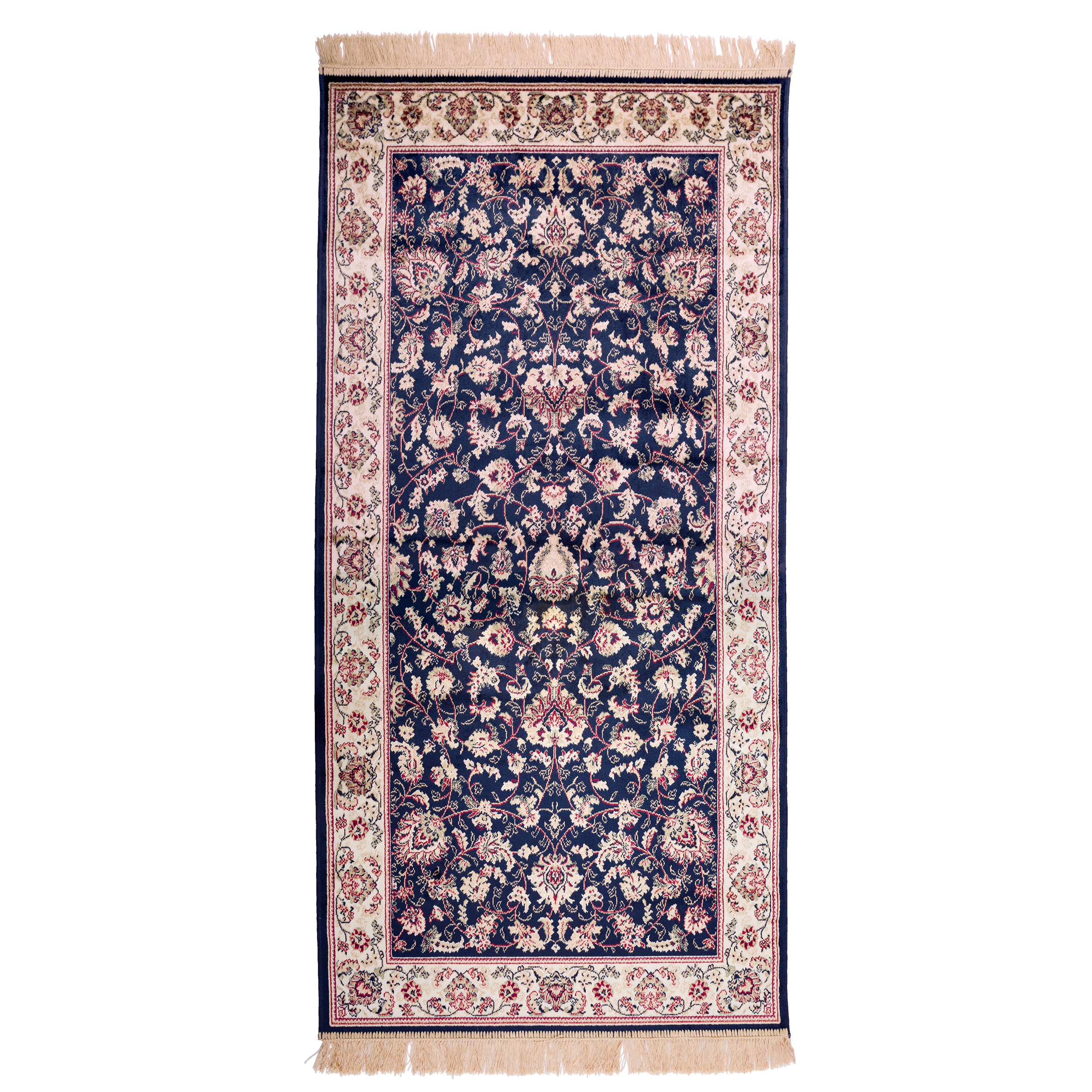 Dywan z frędzlami Teheran Klasyk granatowo-beżowy 80 x 150 cm