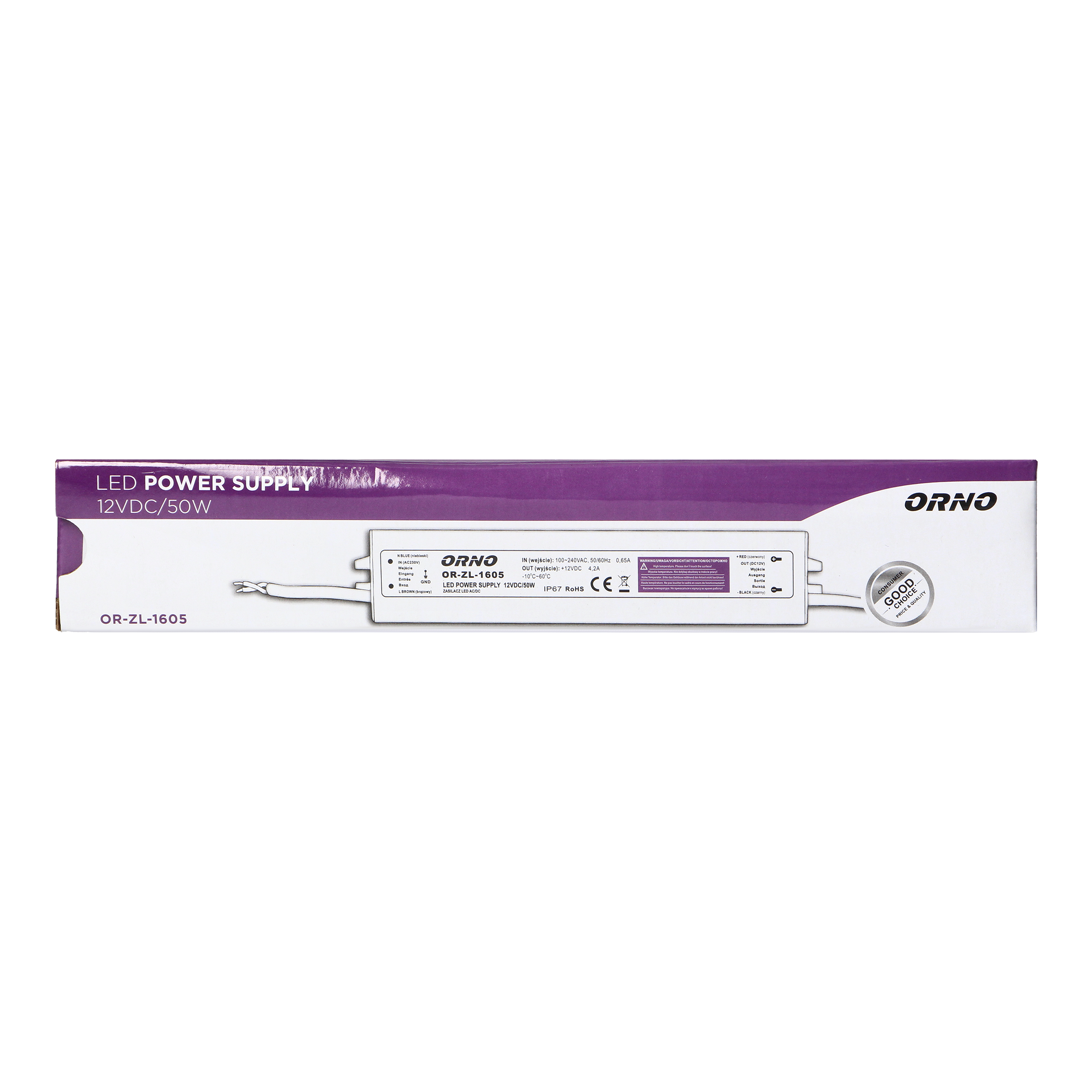 Zasilacz LED 12V 40W IP67 OR-ZL-1605 ORNO - 2