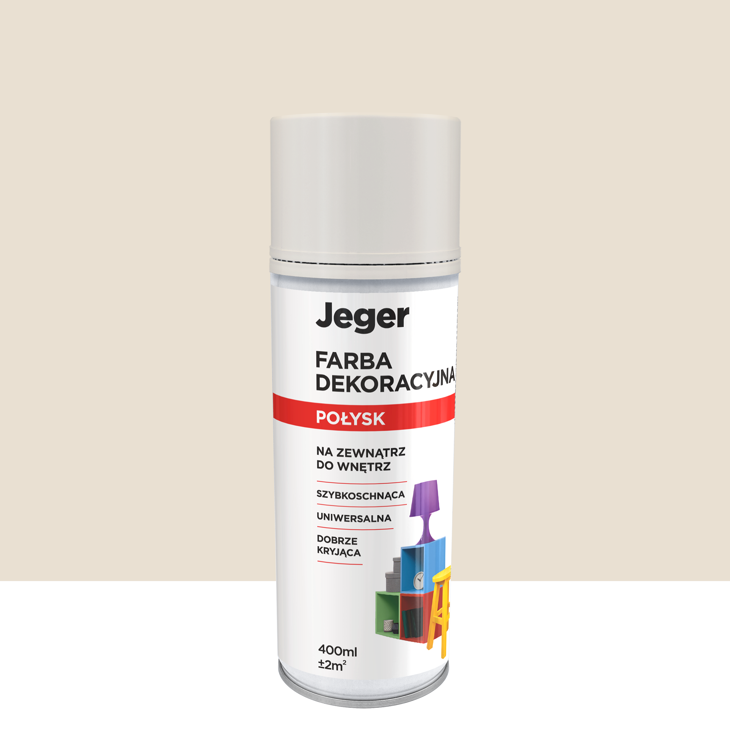 Spray 0.4 l biały połysk Jeger