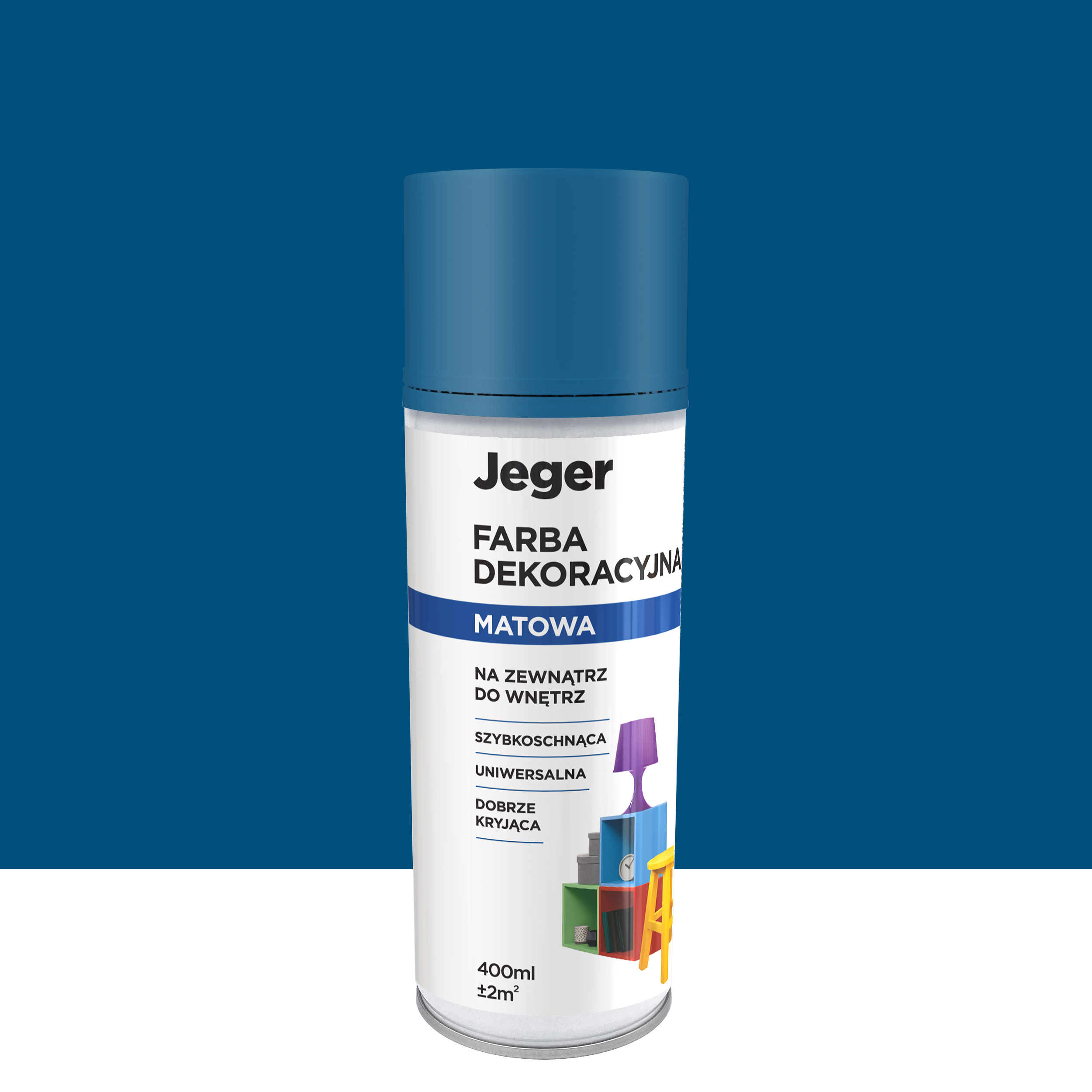 Spray 0.4 l niebieski mat Jeger