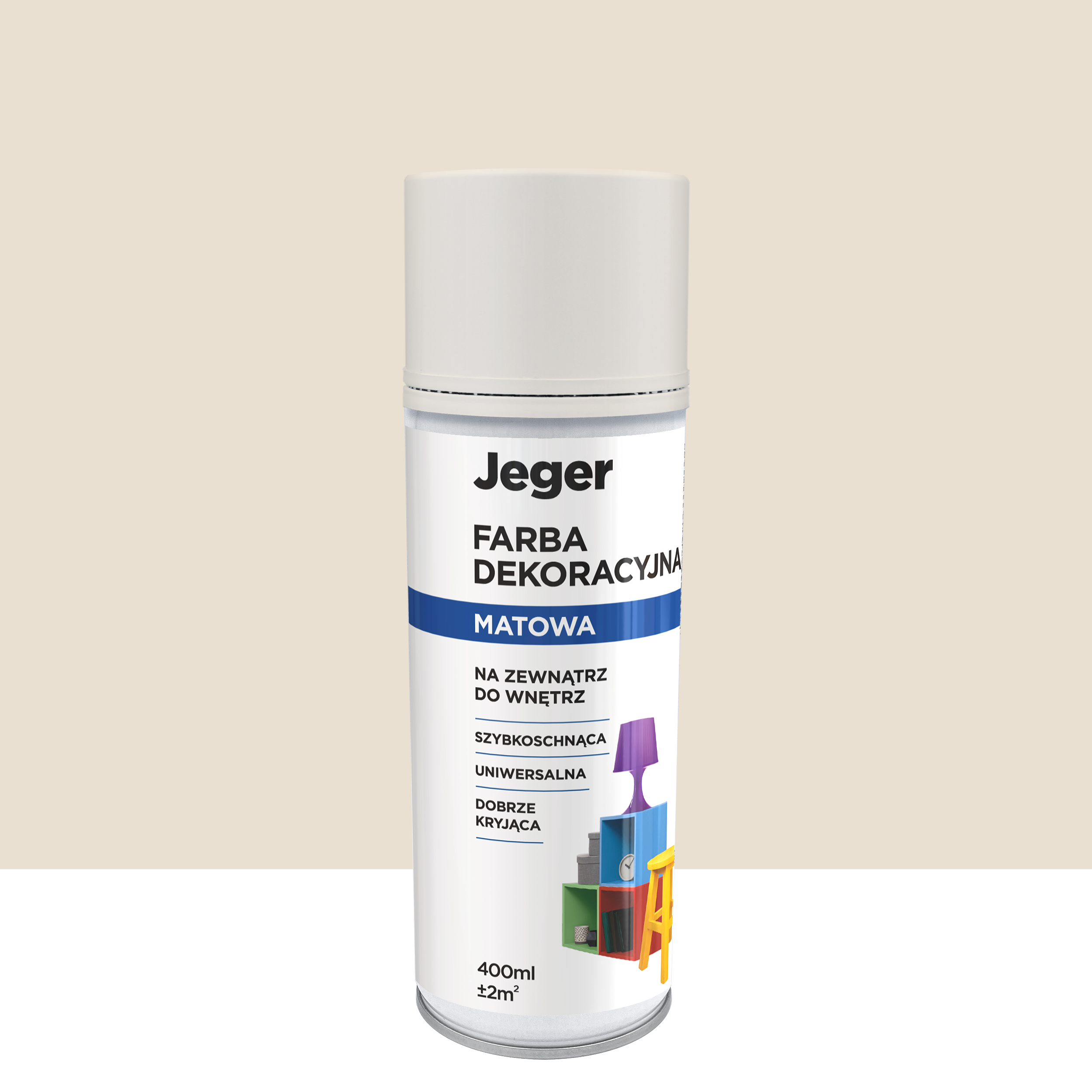 Spray 0.4 l biały mat Jeger