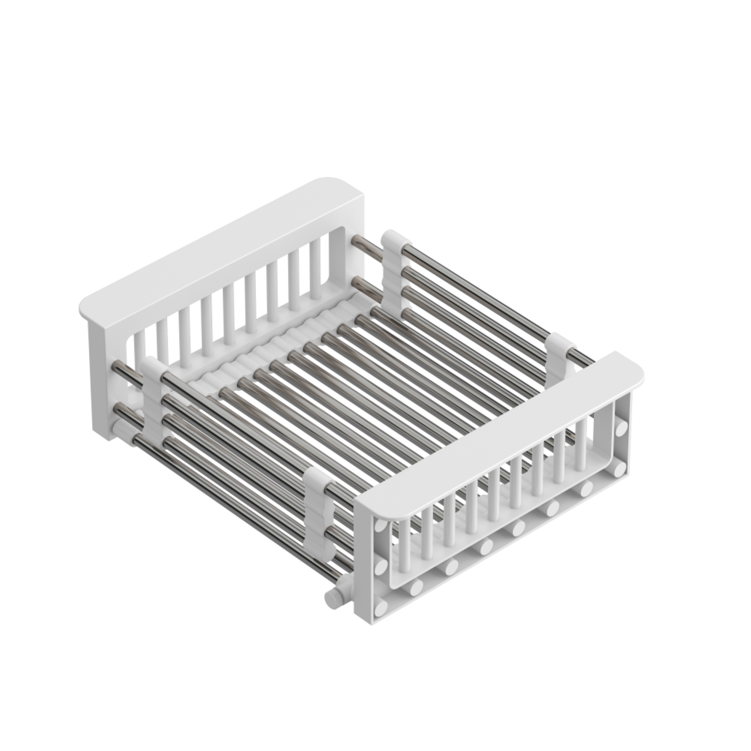 Ociekarka do naczyń rozsuwana 25 x 30 - 44 cm biała Quadron