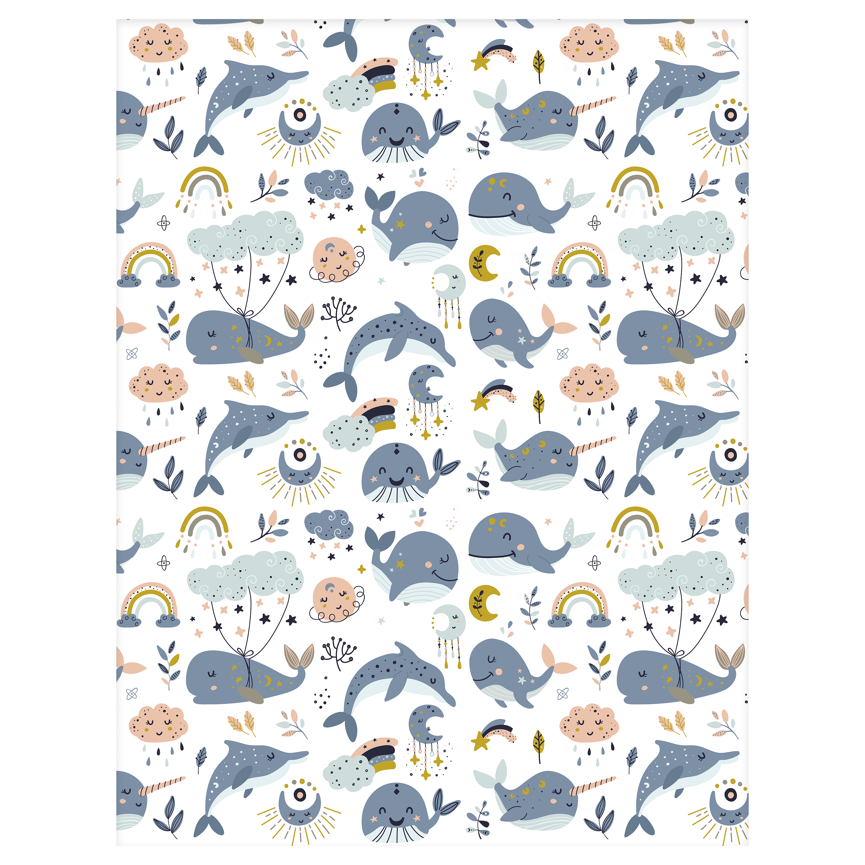 Koc dla dzieci Ocean Whale 130 x 170 cm
