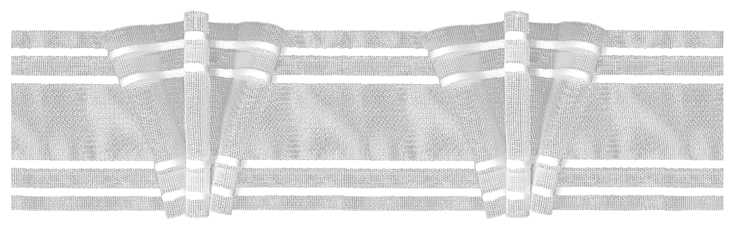 Taśma marszcząca na mb 3 zakładki 1 : 1.75 mm transparentna