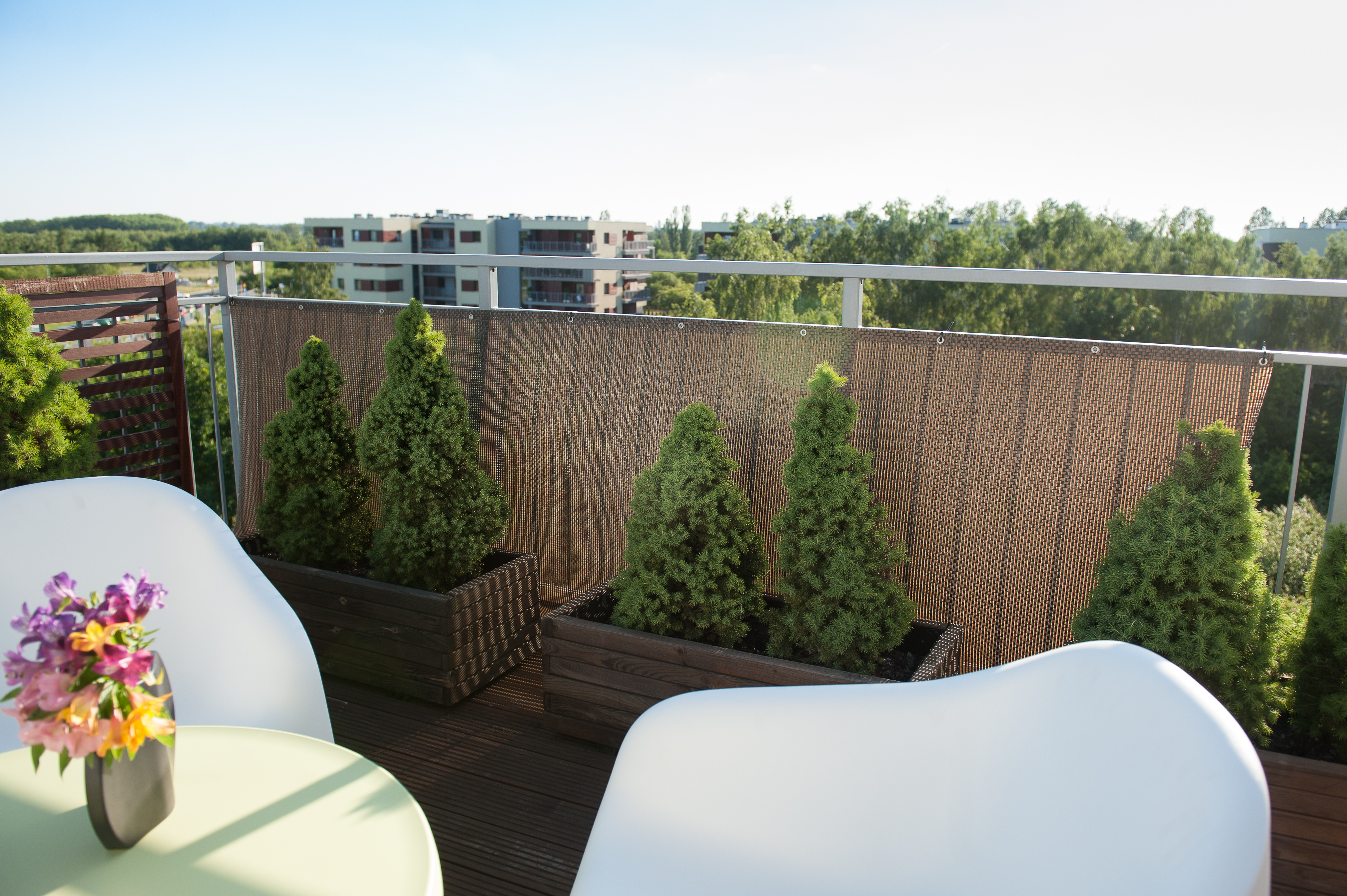 Osłona balkonowa Rattan Lux 1x5 m brązowa - 2
