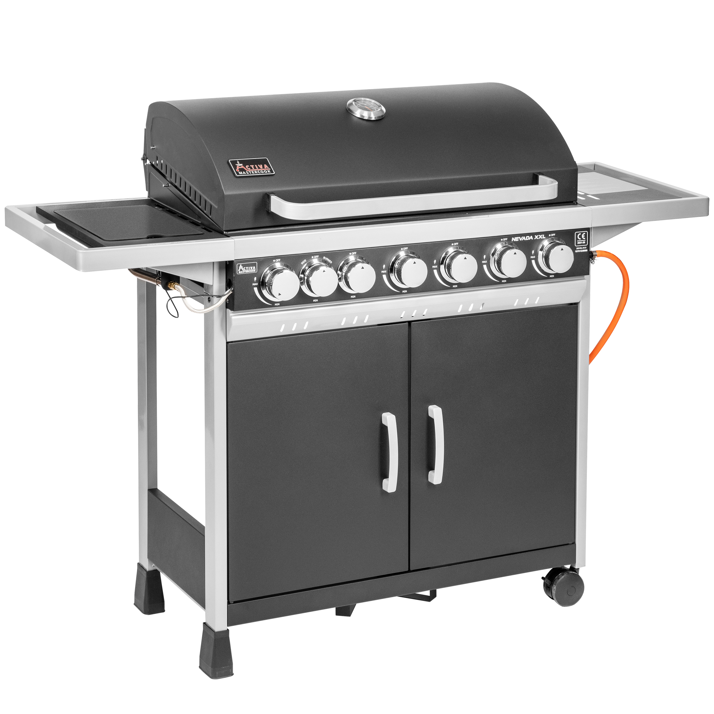 Grill gazowy 15,1kW Nevada XXL 6+1 palników + reduktor + żeliwny ruszt Activa