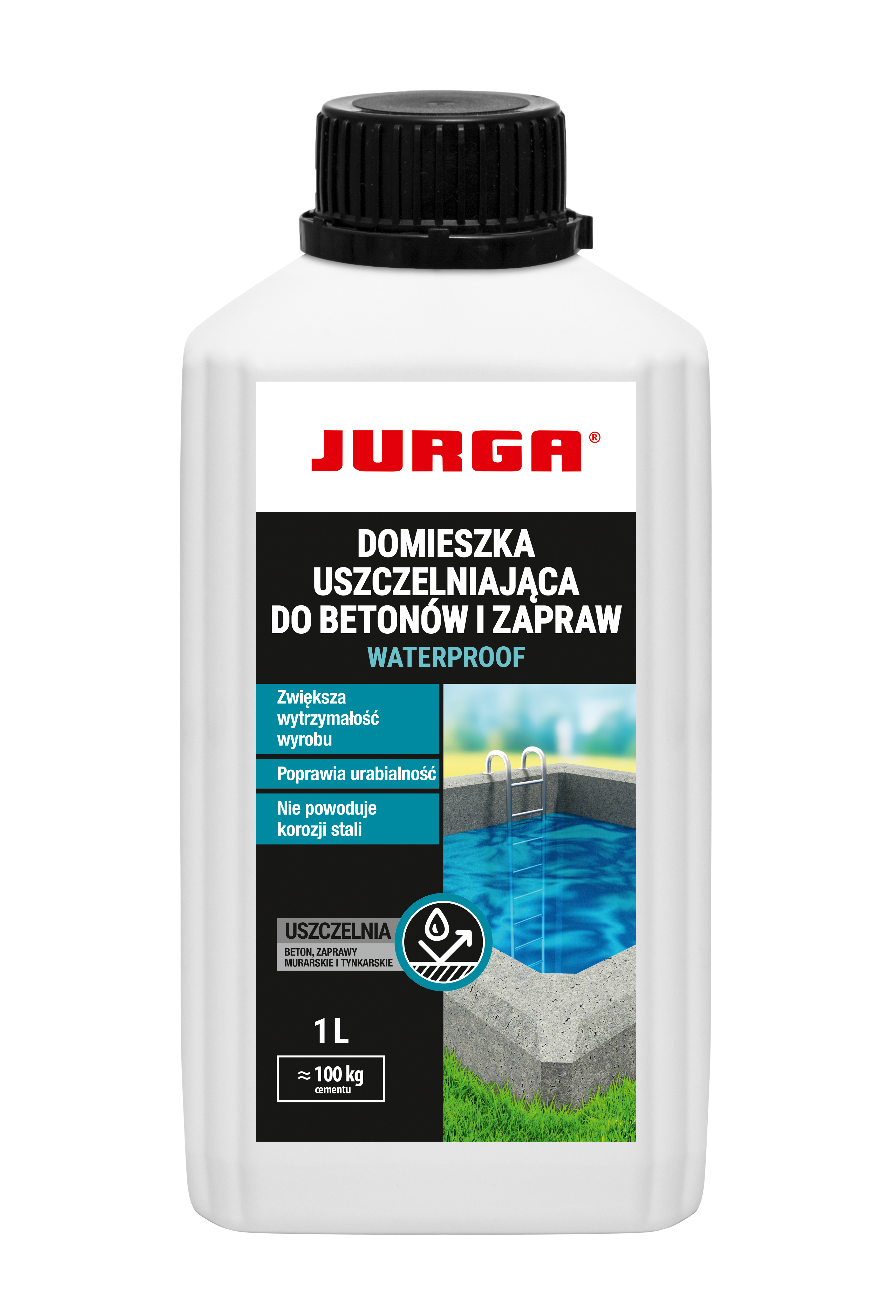 Domieszka uszczelniająca do betonów i zapraw wodoszczelna 1 litr Jurga