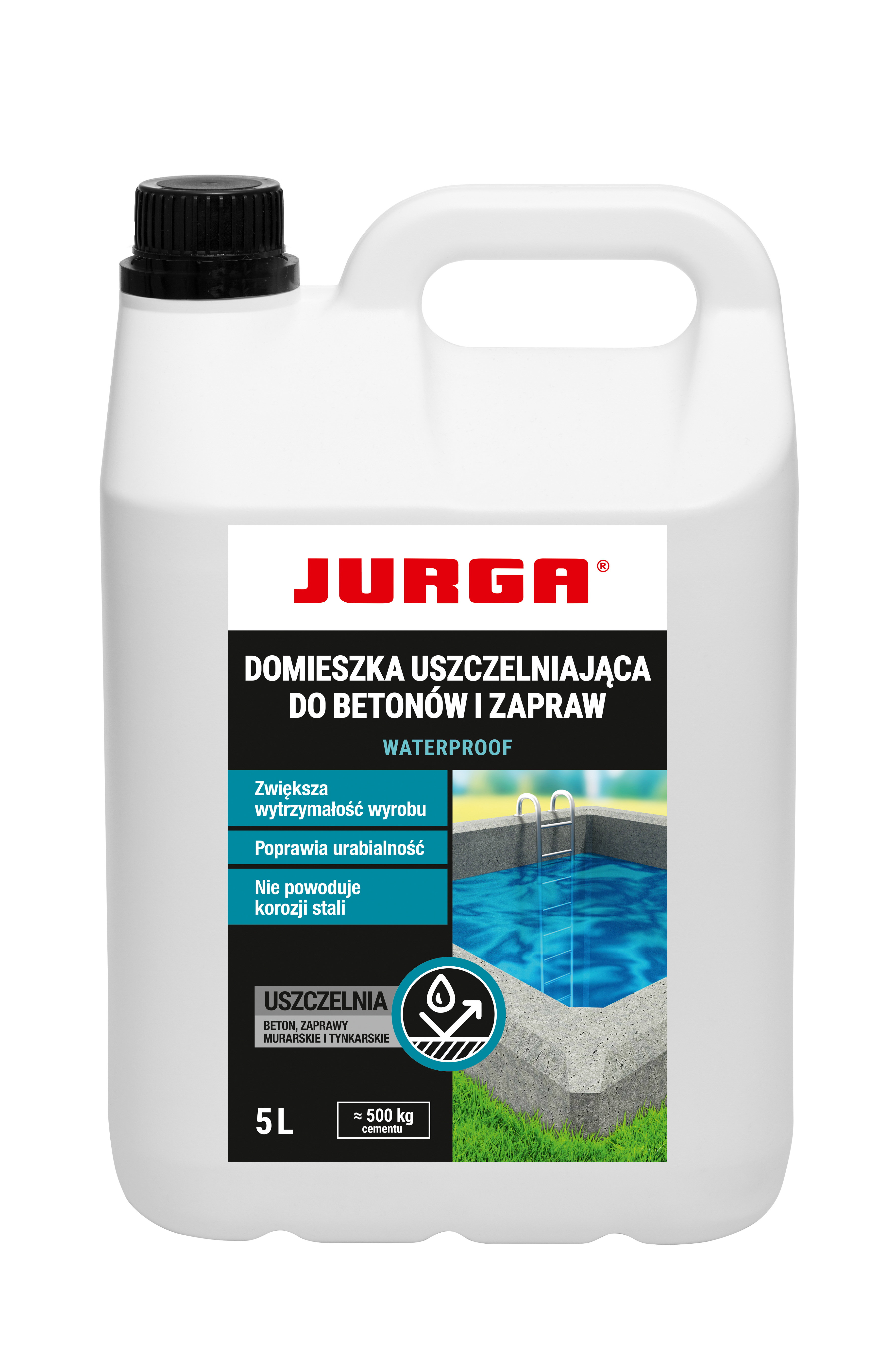 Domieszka uszczelniająca do betonów i zapraw wodoszczelna 5 litrów Jurga