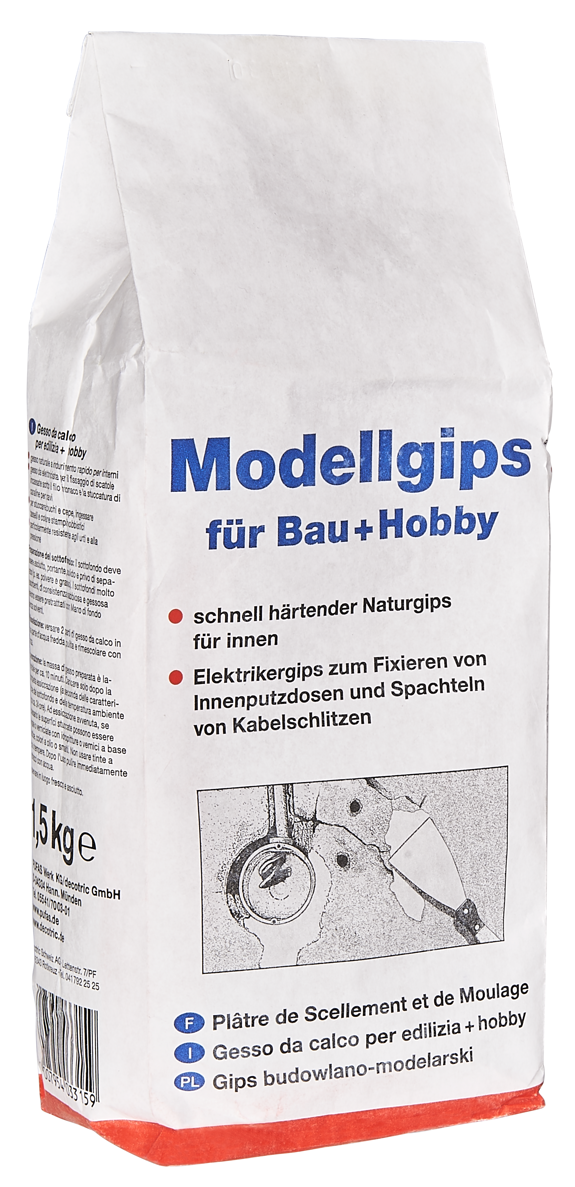 Gips szpachlowy MODELGIPS 1.5 kg PUFAS