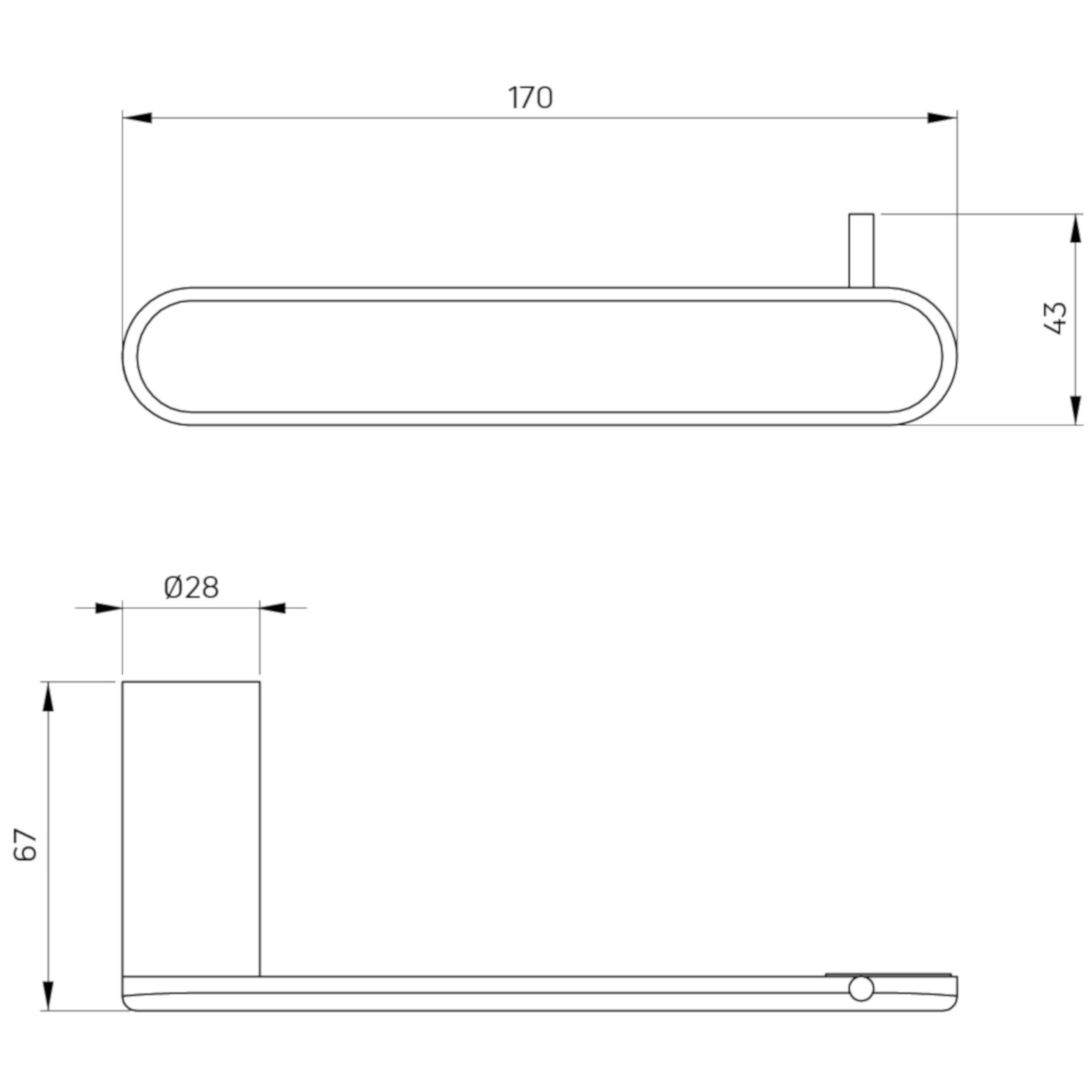 Uchwyt ścienny na papier toaletowy Round Deante - 3