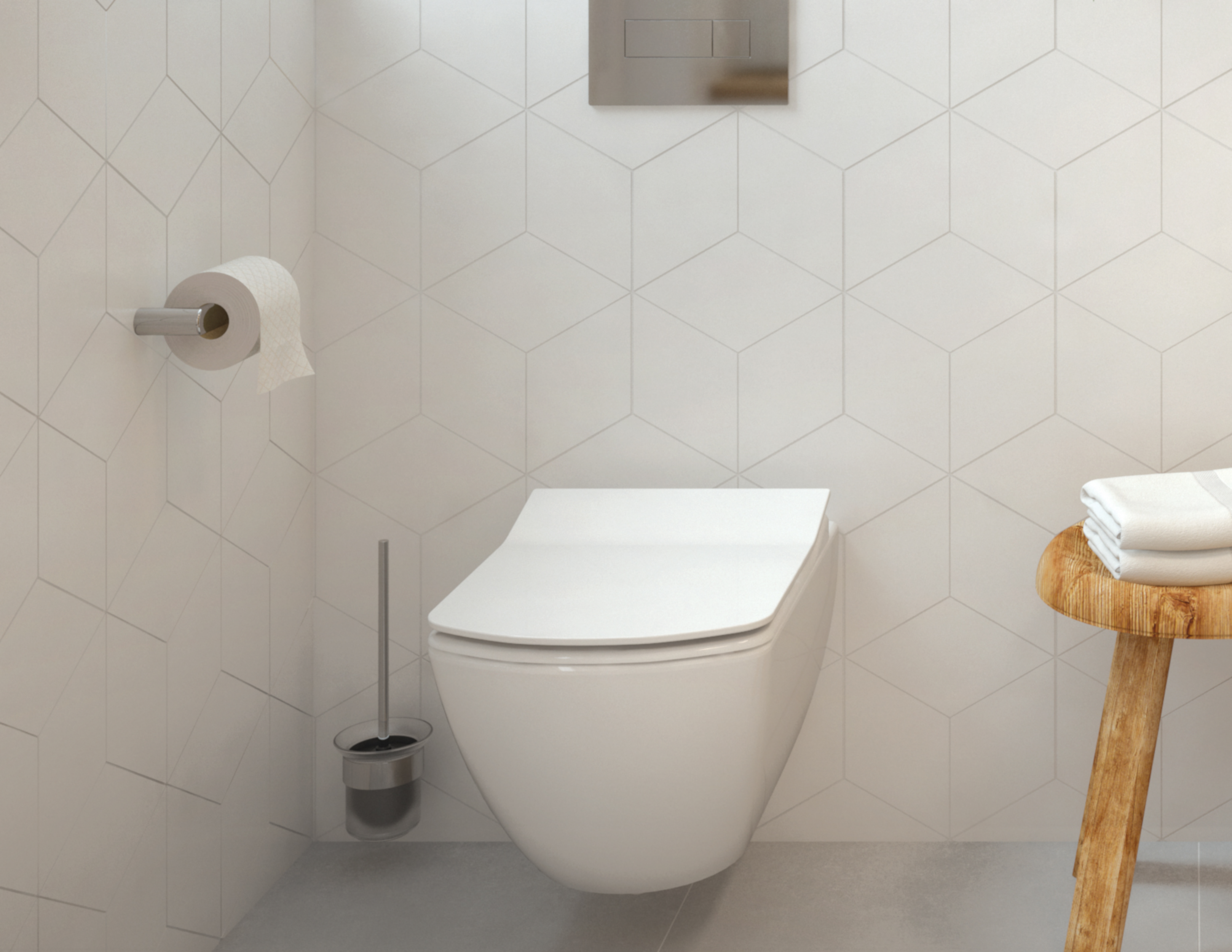 Uchwyt ścienny na papier toaletowy Round Deante - 2