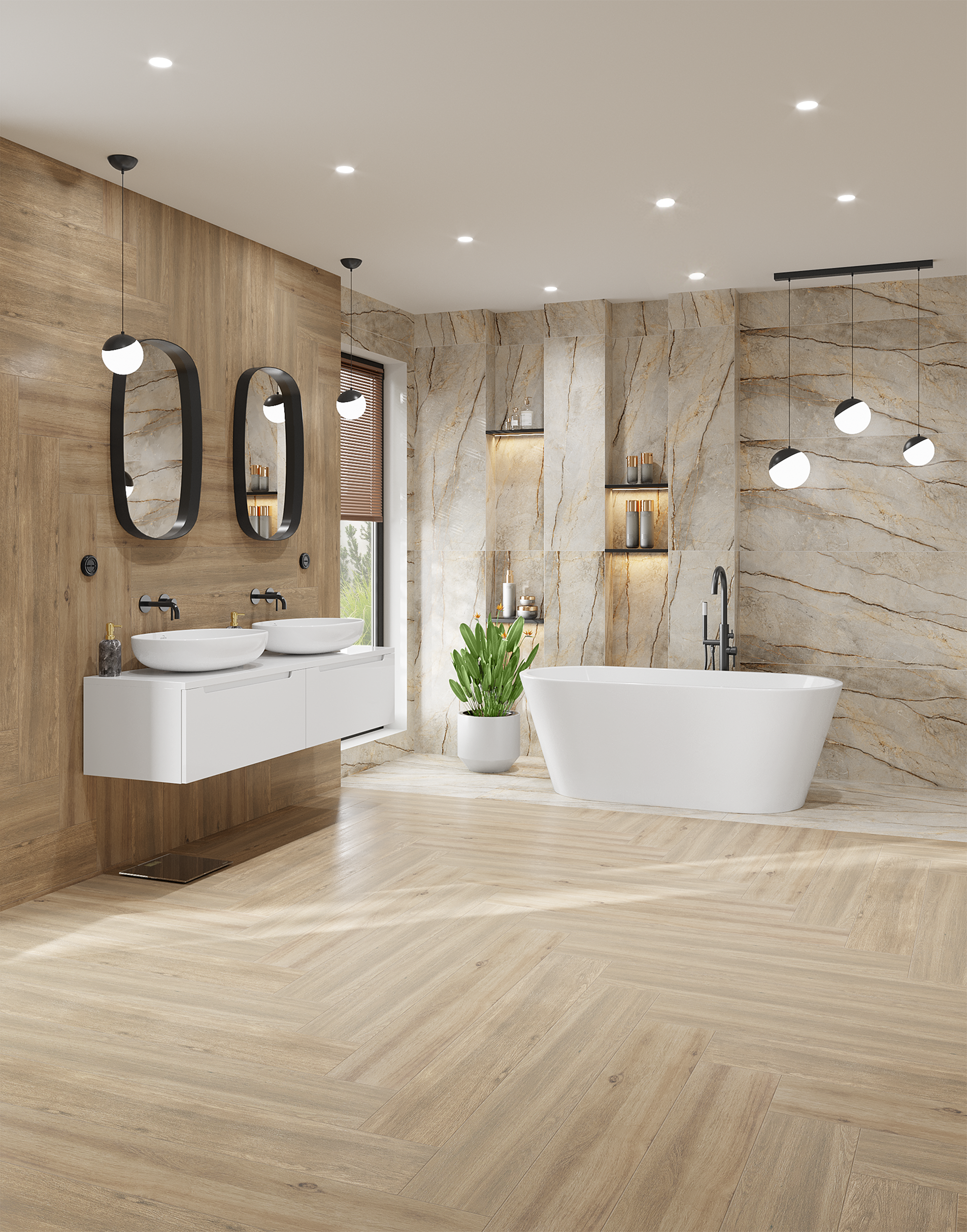 Umywalka ceramiczna nablatowa Teja 60 Invena - 8