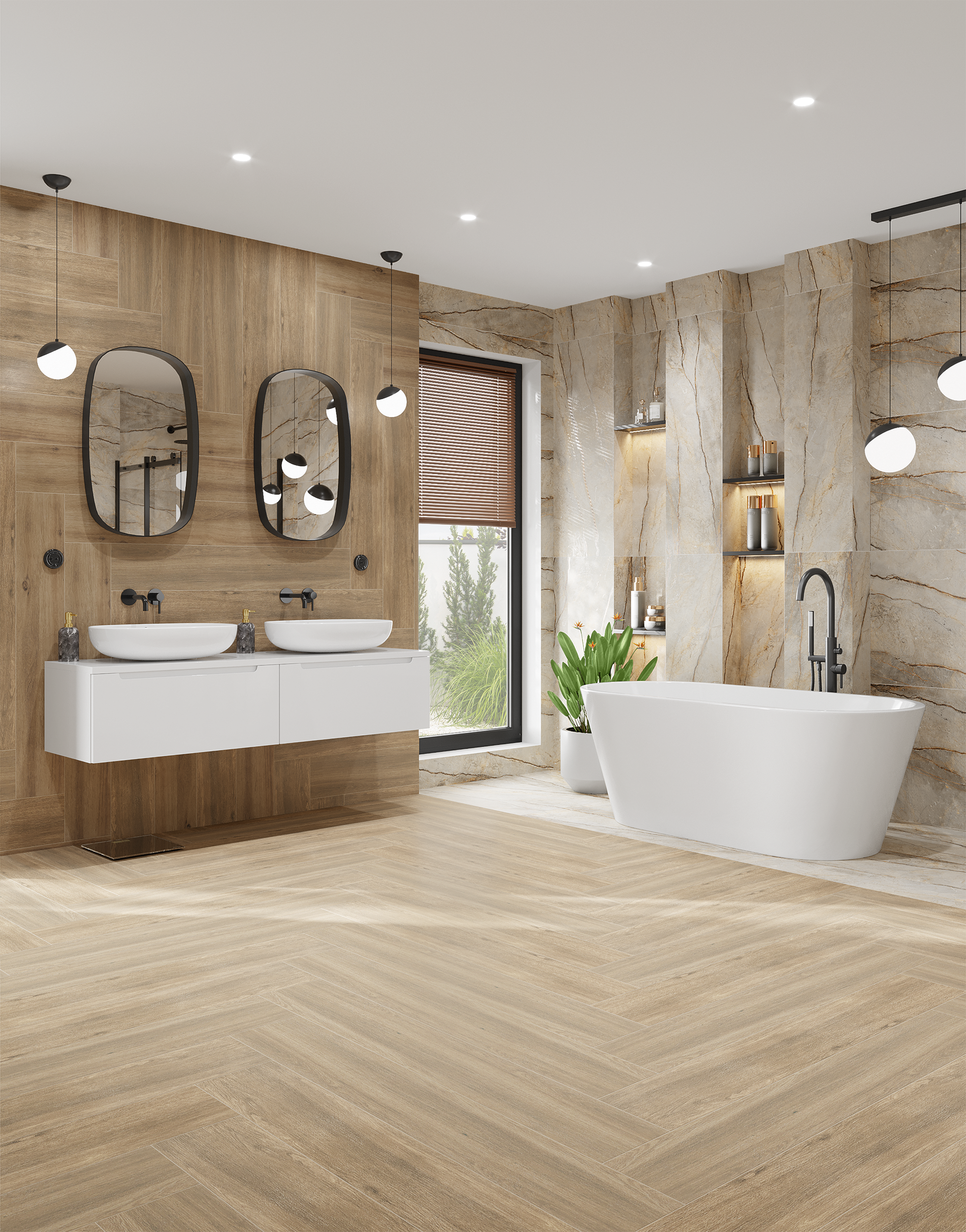 Umywalka ceramiczna nablatowa Teja 60 Invena - 7