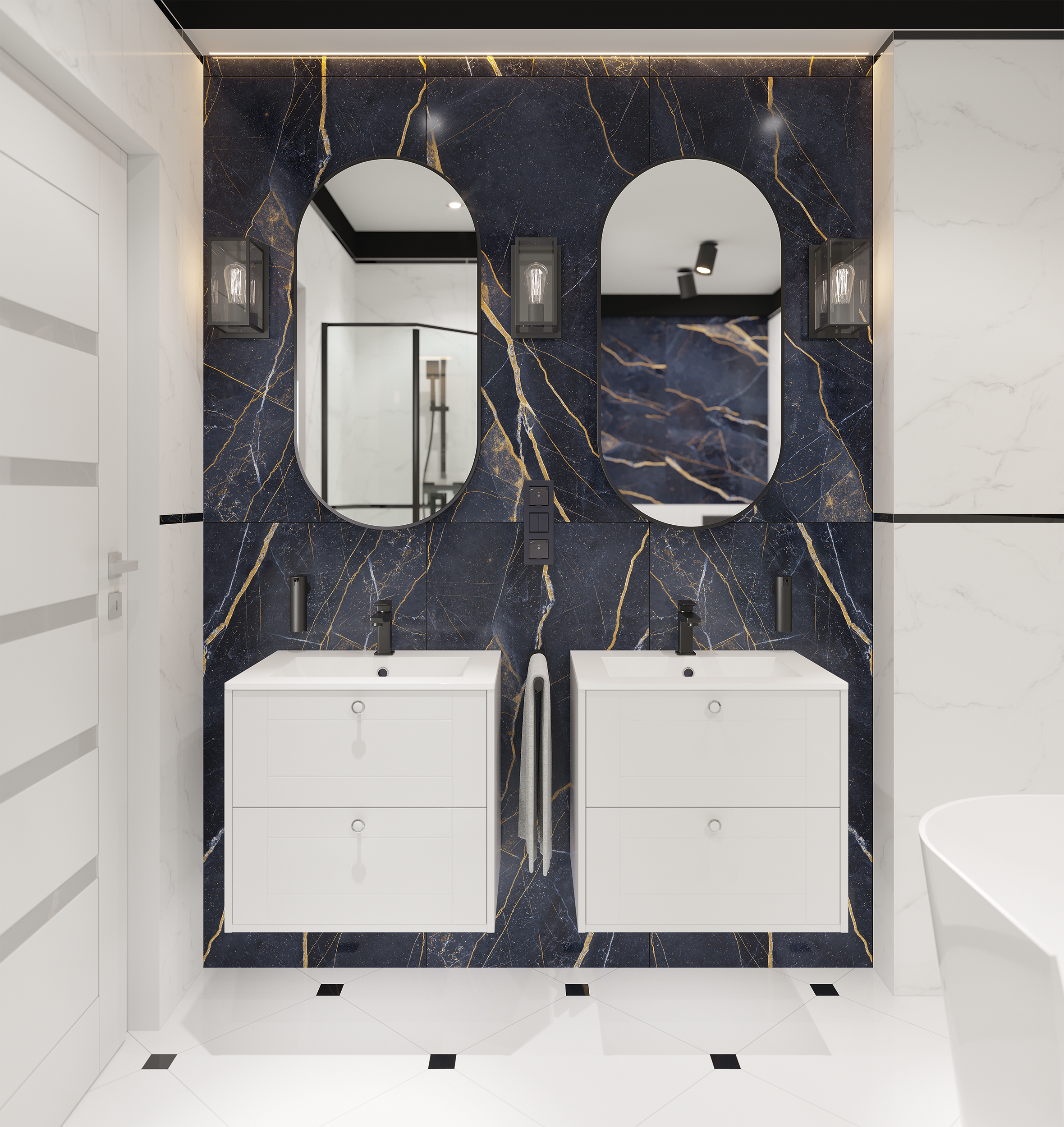 Szafka pod umywalkę  Kinga 60 x 54 x 45.6 Sensea - 3