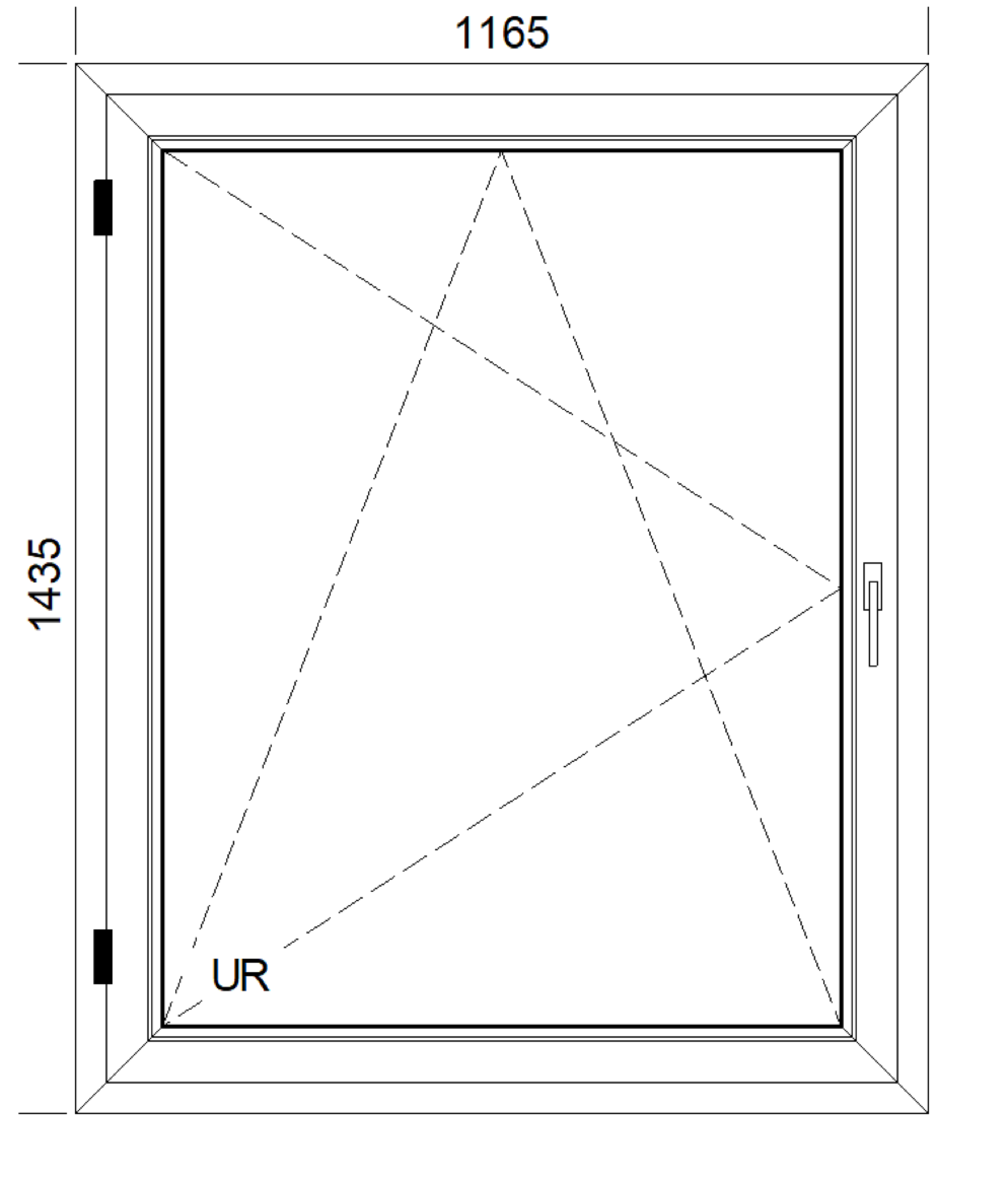 Okno PCV 3-szybowe fasadowe 85/O33 białe 1165x1435 mm otwierane do wewnątrz lewe - 2