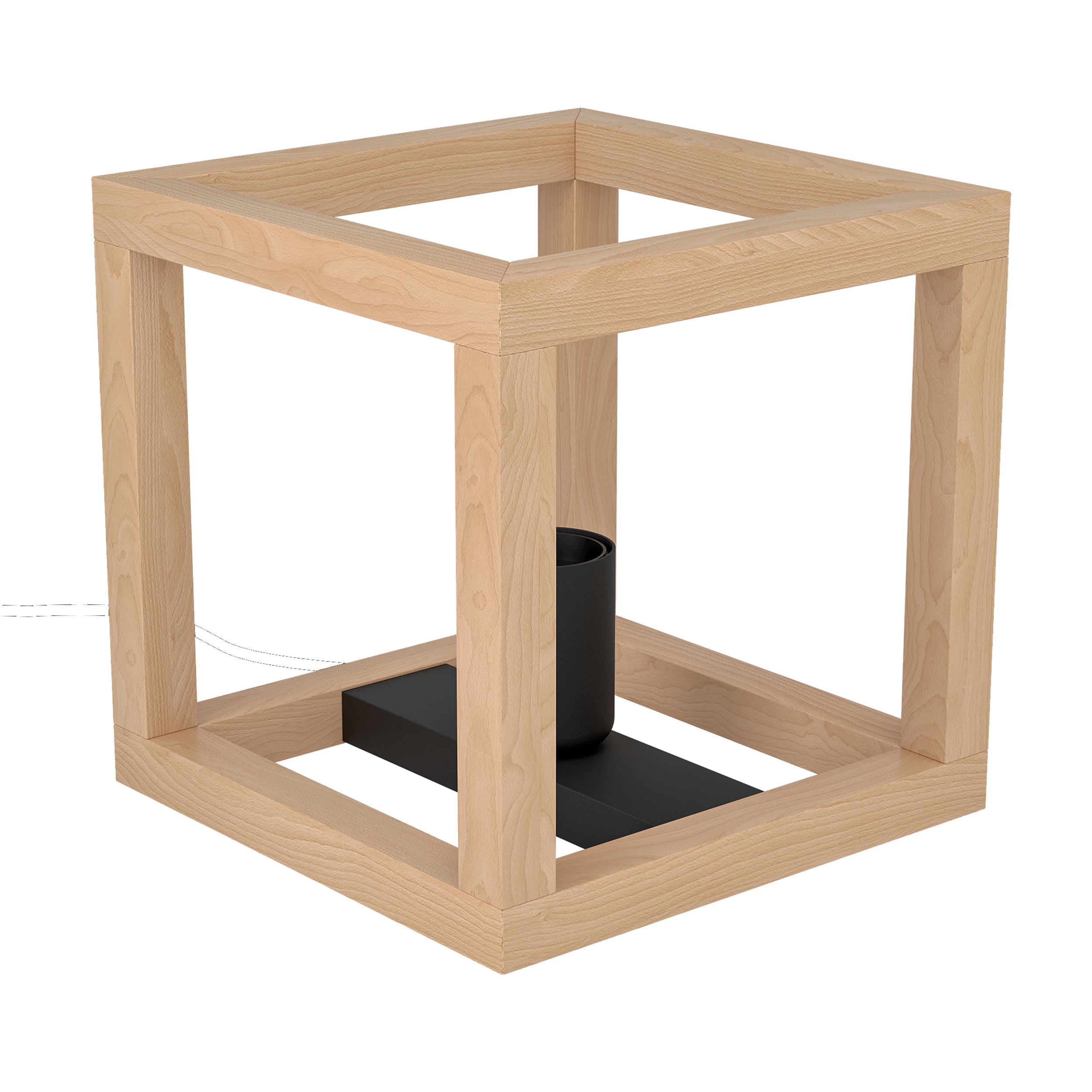 Candeeiro de mesa ELGORT E27 MADEIRO METAL PRETO - 34