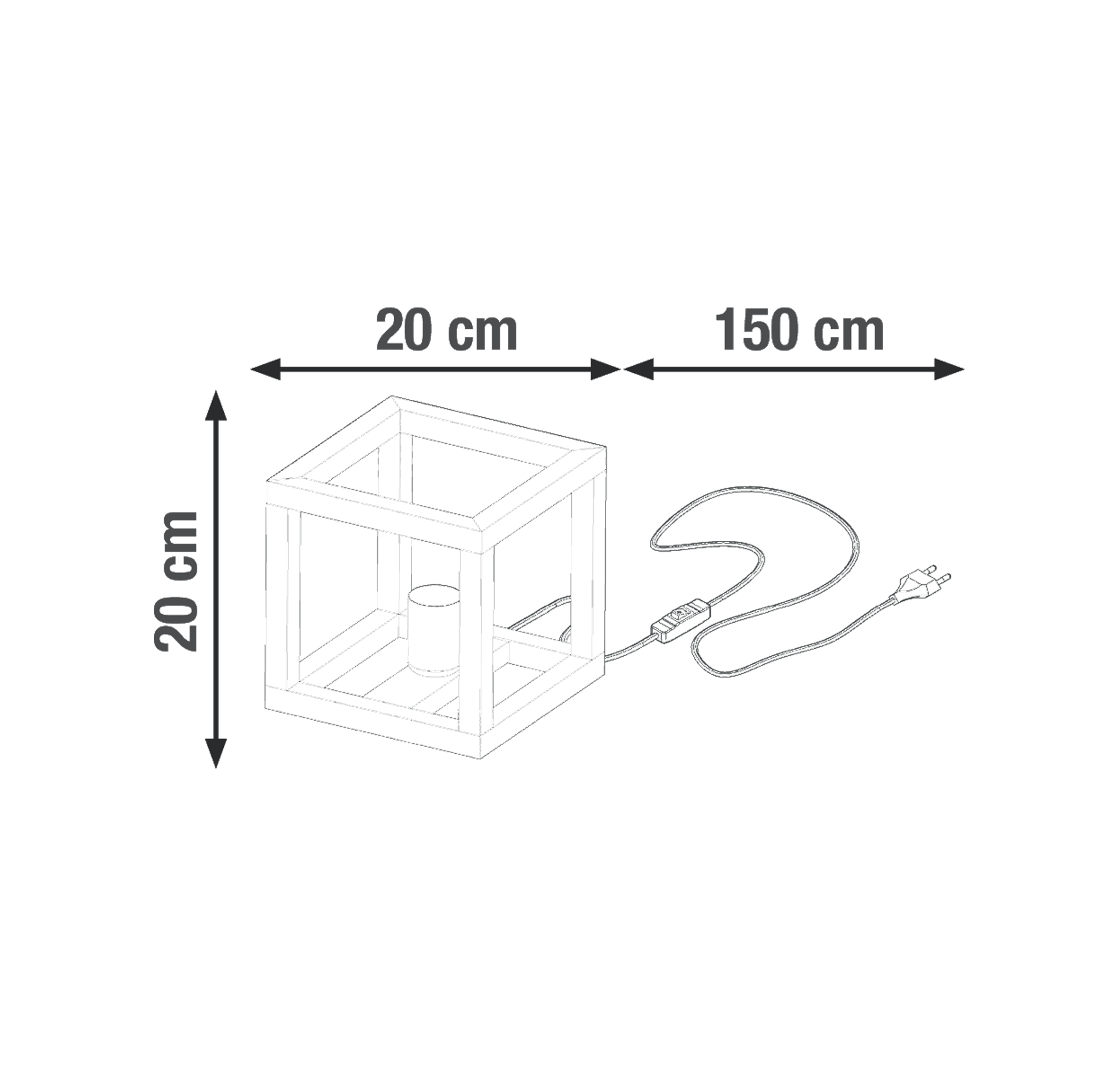 Candeeiro de mesa ELGORT E27 MADEIRO METAL PRETO - 9