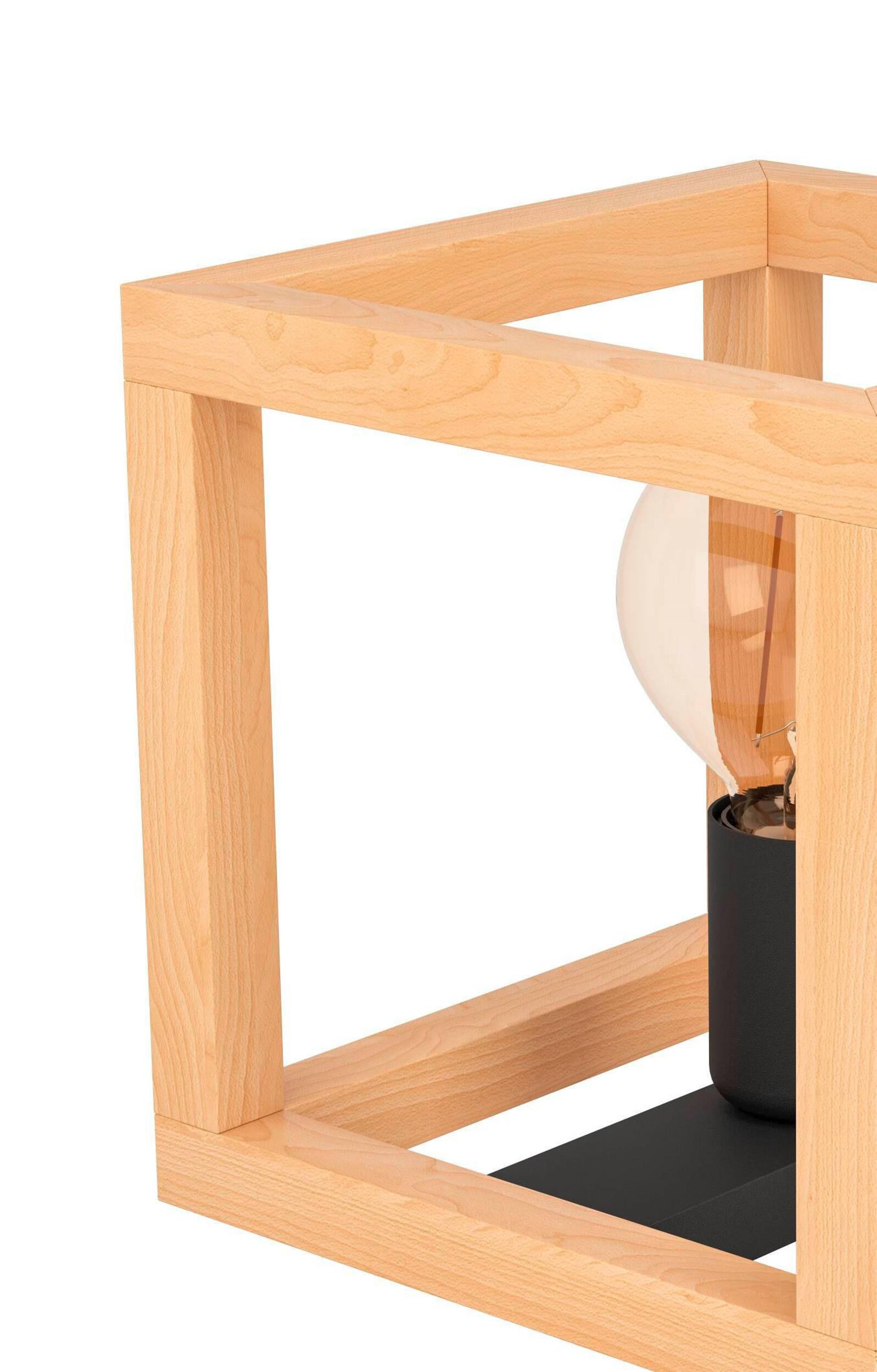 Candeeiro de mesa ELGORT E27 MADEIRO METAL PRETO - 8