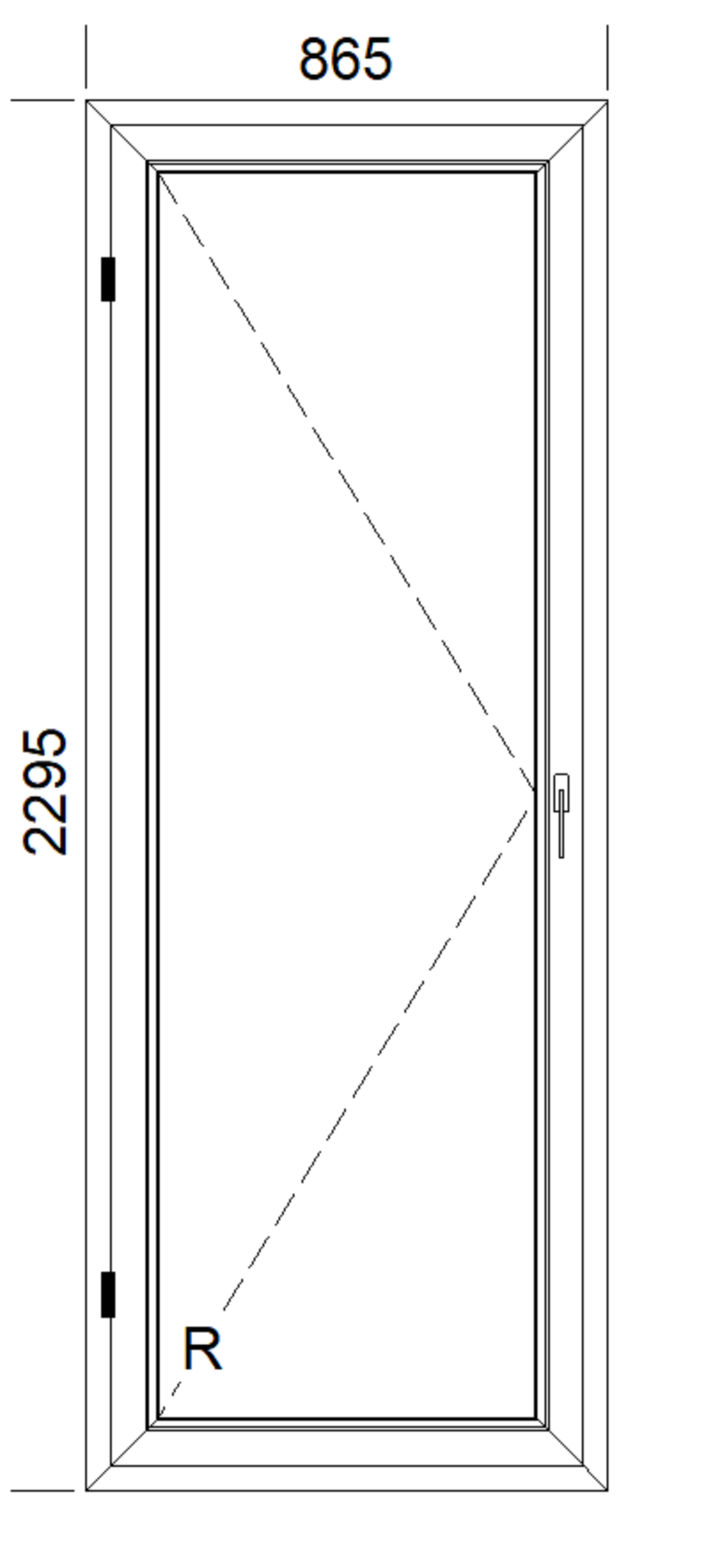 Okno PCV 3-szybowe balkonowe 85/OB8 białe 865x2295 mm otwierane do wewnątrz lewe - 2