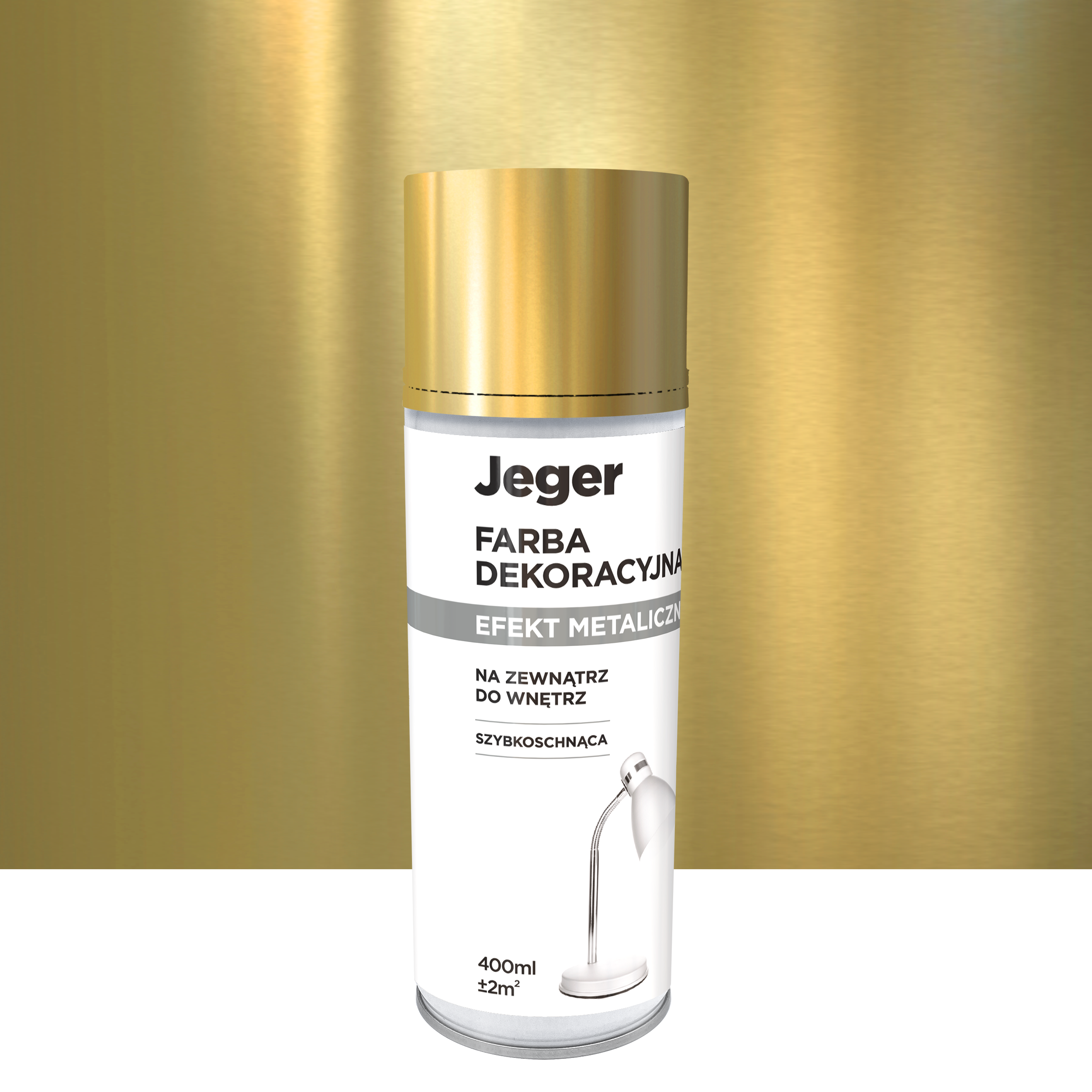 Spray kolor złoty 0.4 l metaliczny Jeger