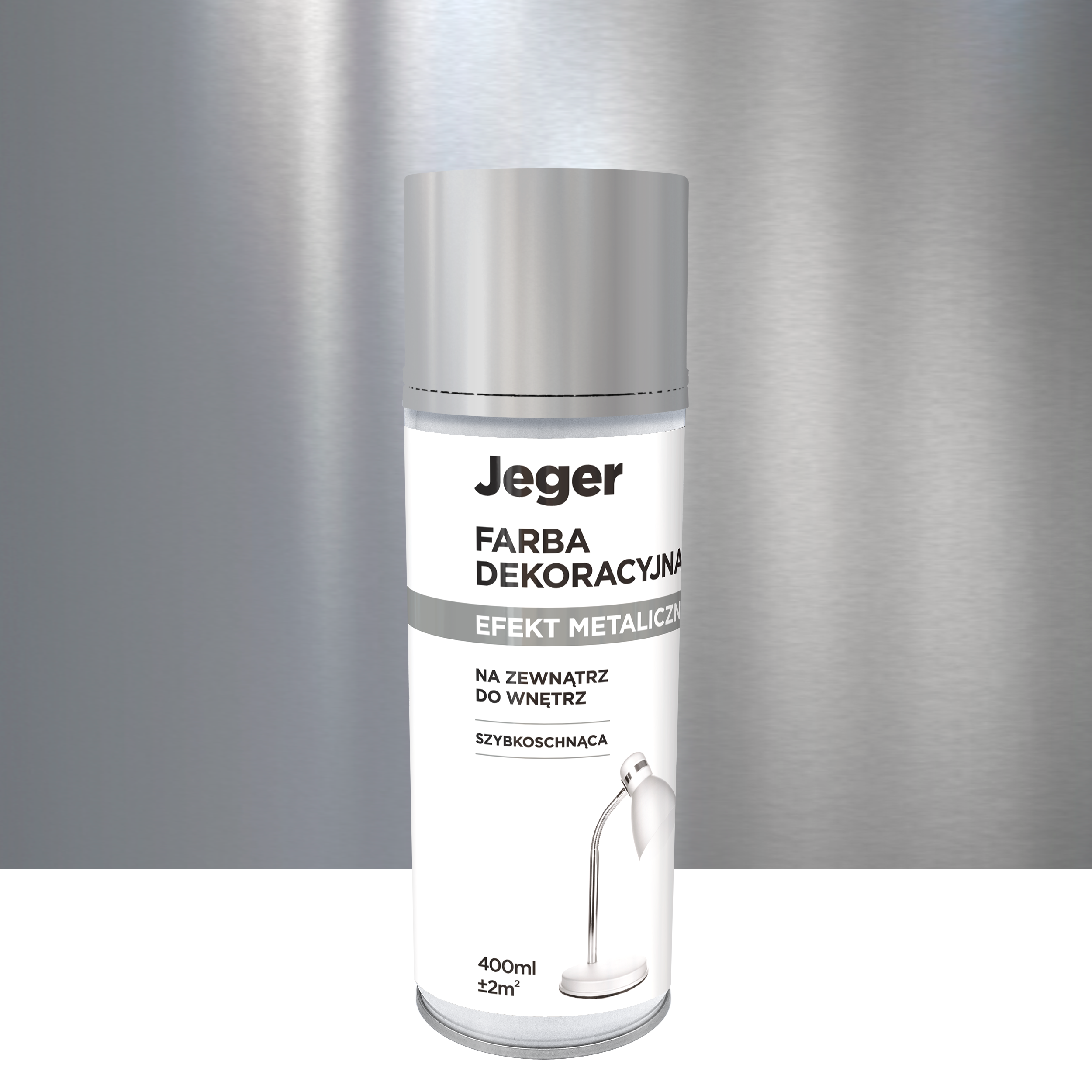 Spray 0.4 l srebrny metalizowany Jeger