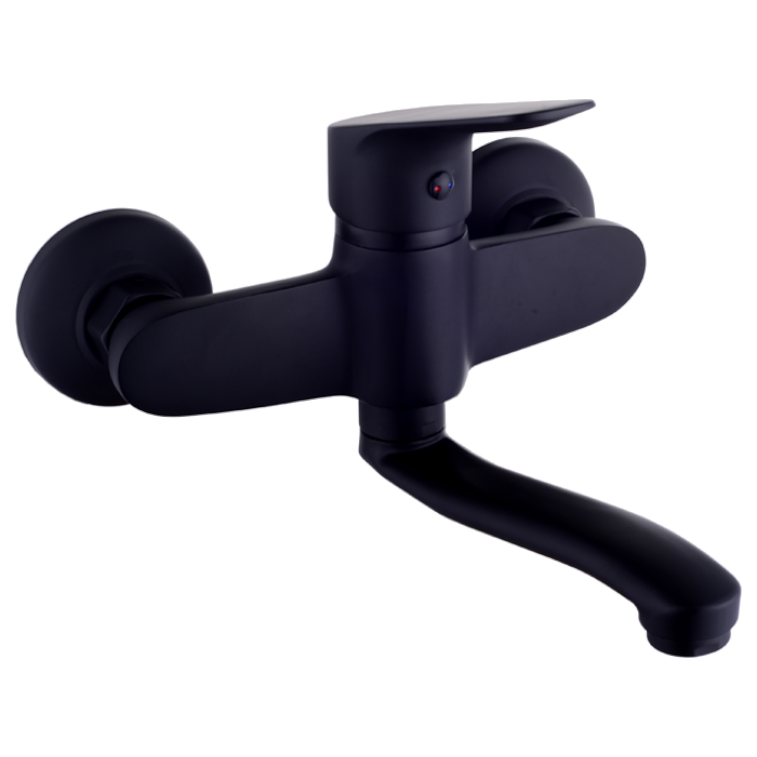 Bateria umywalkowa ścienna czarna Sigma Liveno